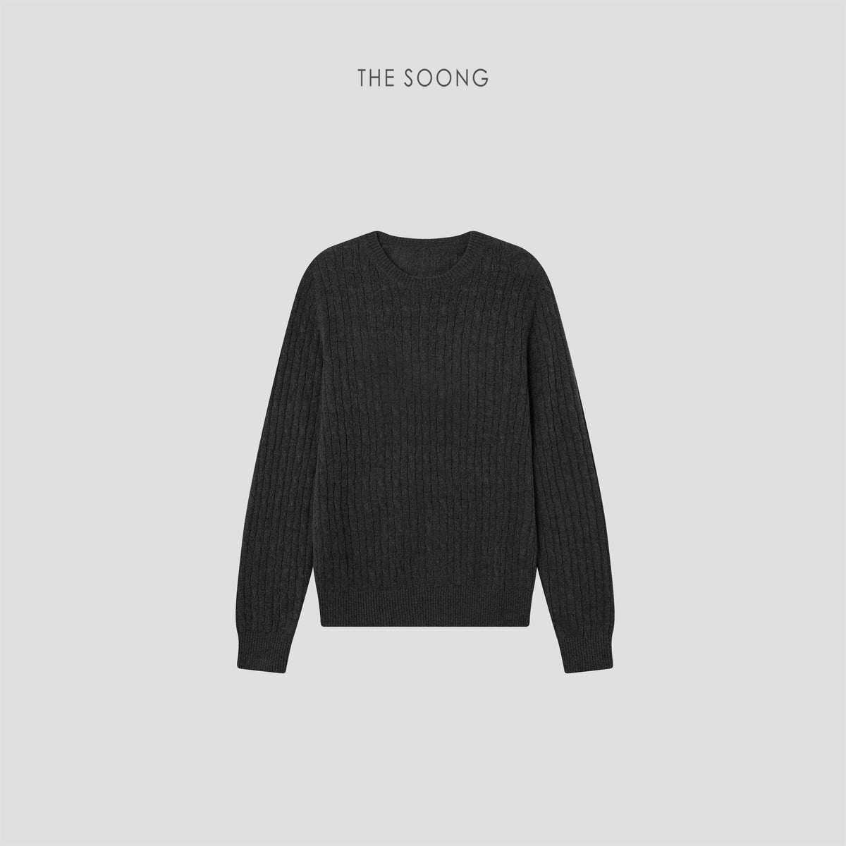 THESOONG/ Creamy Skin, Ultra-fine Merino Wool and Mulberry Silk Warm Three-dimensional Ribbed Women's Sweater 9566