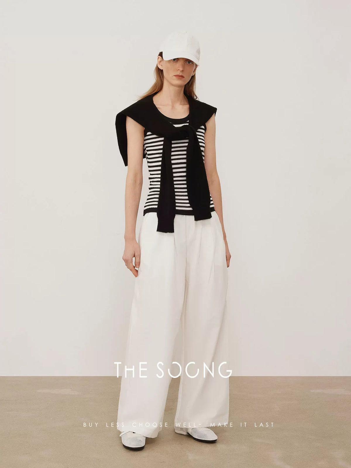 THESOONG / Spring Tencel Linen Casual Pants Women Petite White Straight Casual Trousers Mid-waist 7545