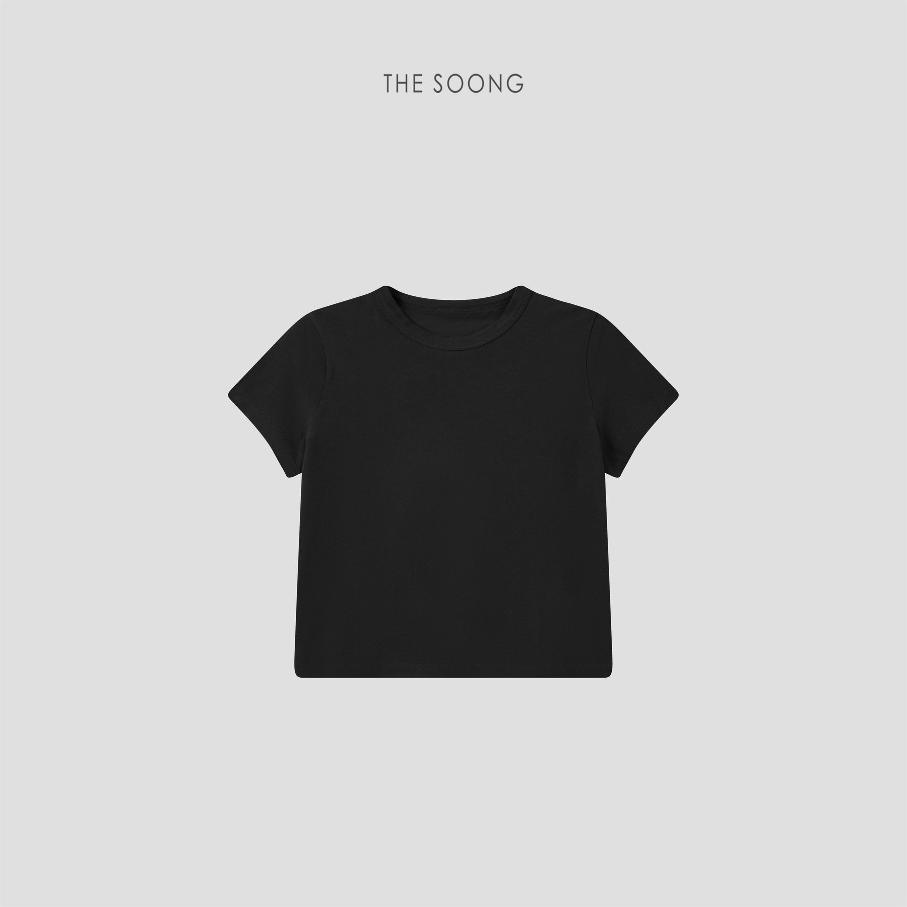 THESOONG/Zero-Feeling T Imported Australian Pure Cotton High-Twist Short-Sleeve T-Shirt Slim Fit Summer Short Top for Women 8866