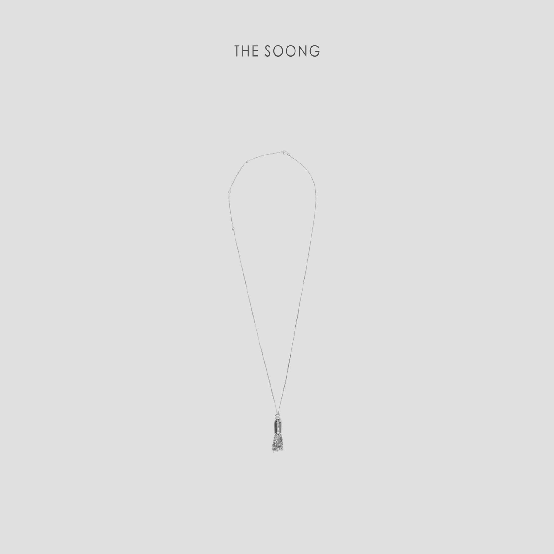 THESOONG/Tassel Small Brush 925 Silver Handmade Matte Skin-Friendly Antioxidant Versatile Layered Necklace 7516