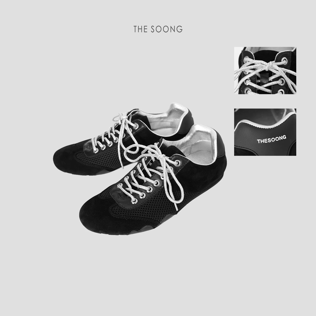 THESOONG/Hiking Shoes Classic Leather Quick-Dry Mesh Breathable Sports Soft Sole Lace-Up Military Training Shoes, Women 7777