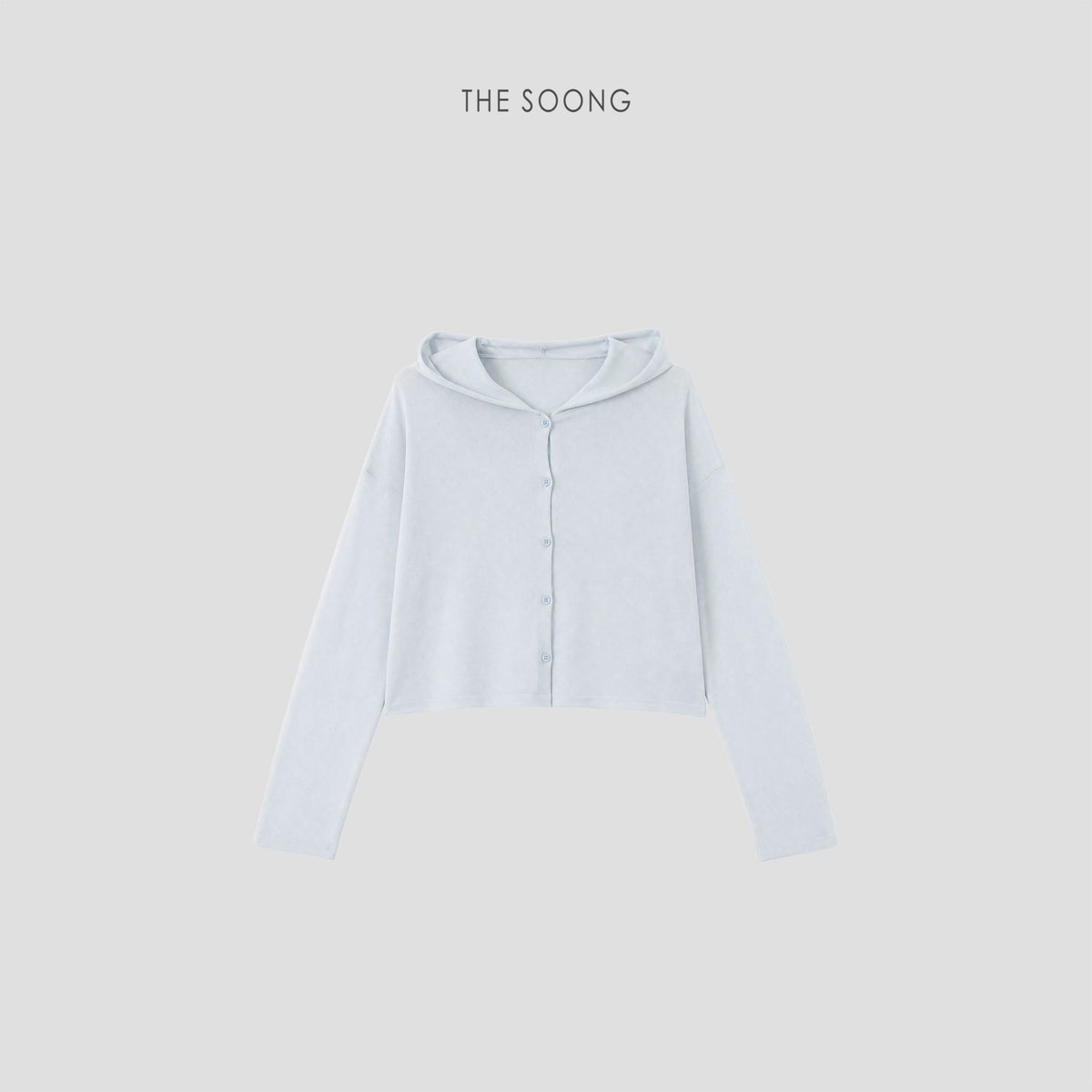 THESOONG/acetic acid knitted cardigan for women, summer cool thin breathable hooded air-conditioned sun-protective short jacket
