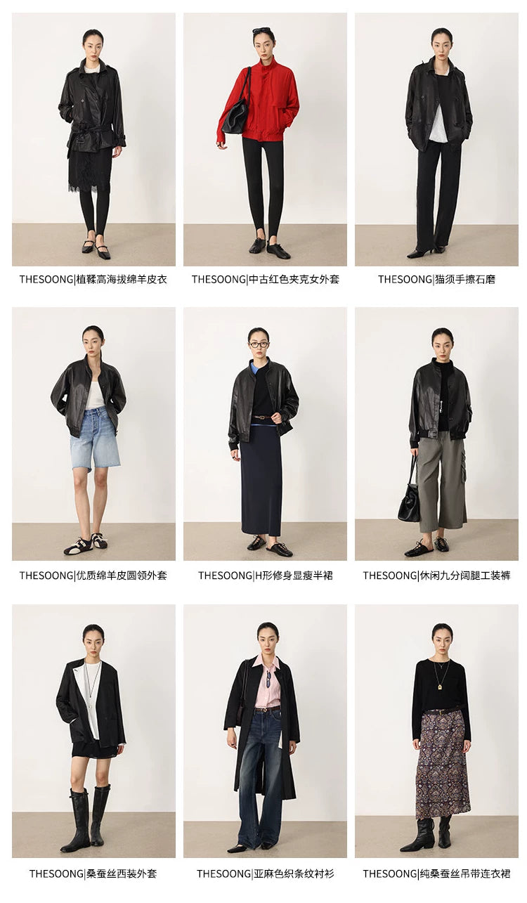 THESOONG/Artistic Plaid Casual Linen Straight Leg Pants Women's Artistic Long Pants Spring HBKZ8562