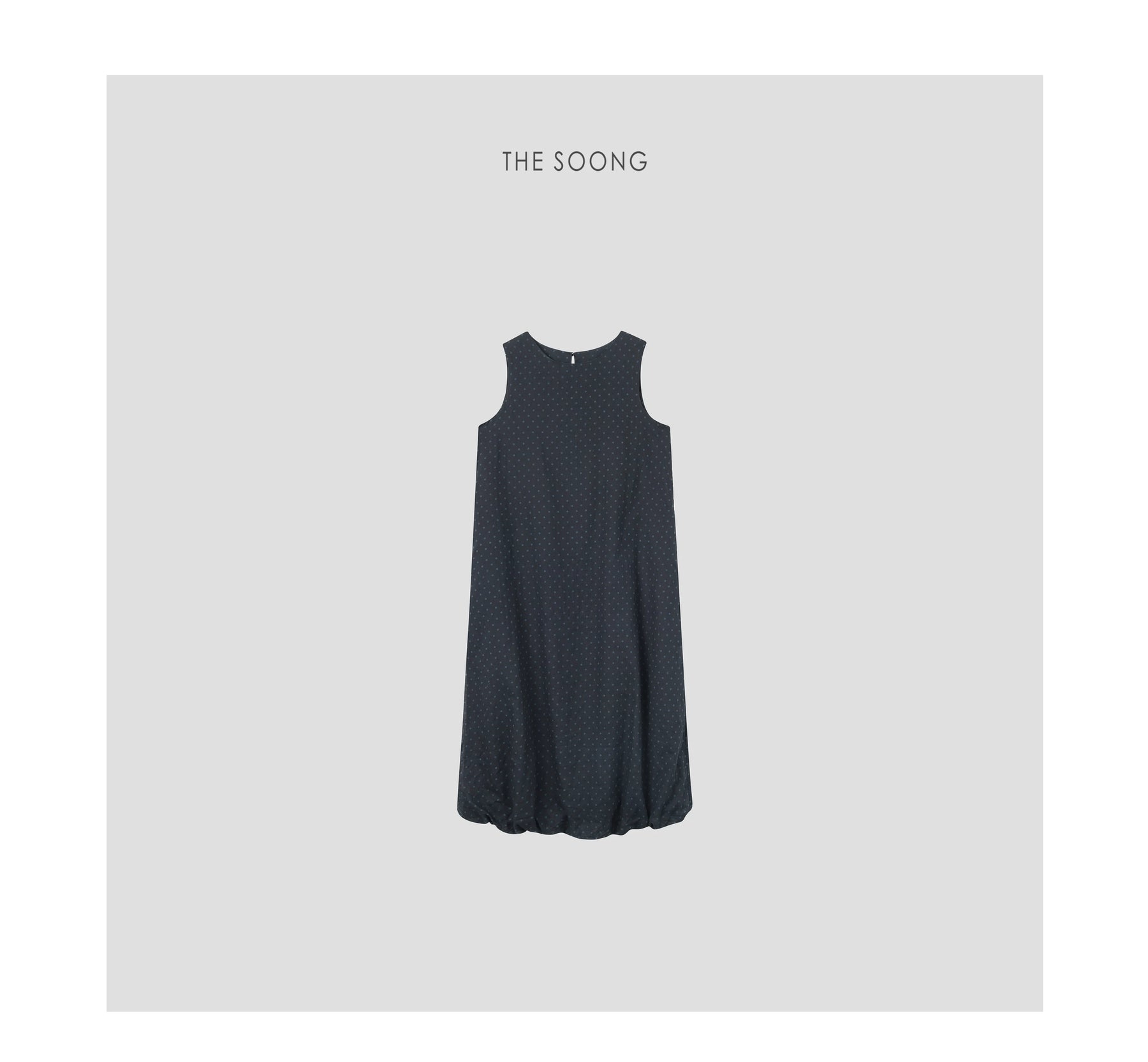 THESOONG / Japanese Style Polka Dot Dress High-density Combed Cotton Breathable Tailored Draped Polka Dot Dress 7358