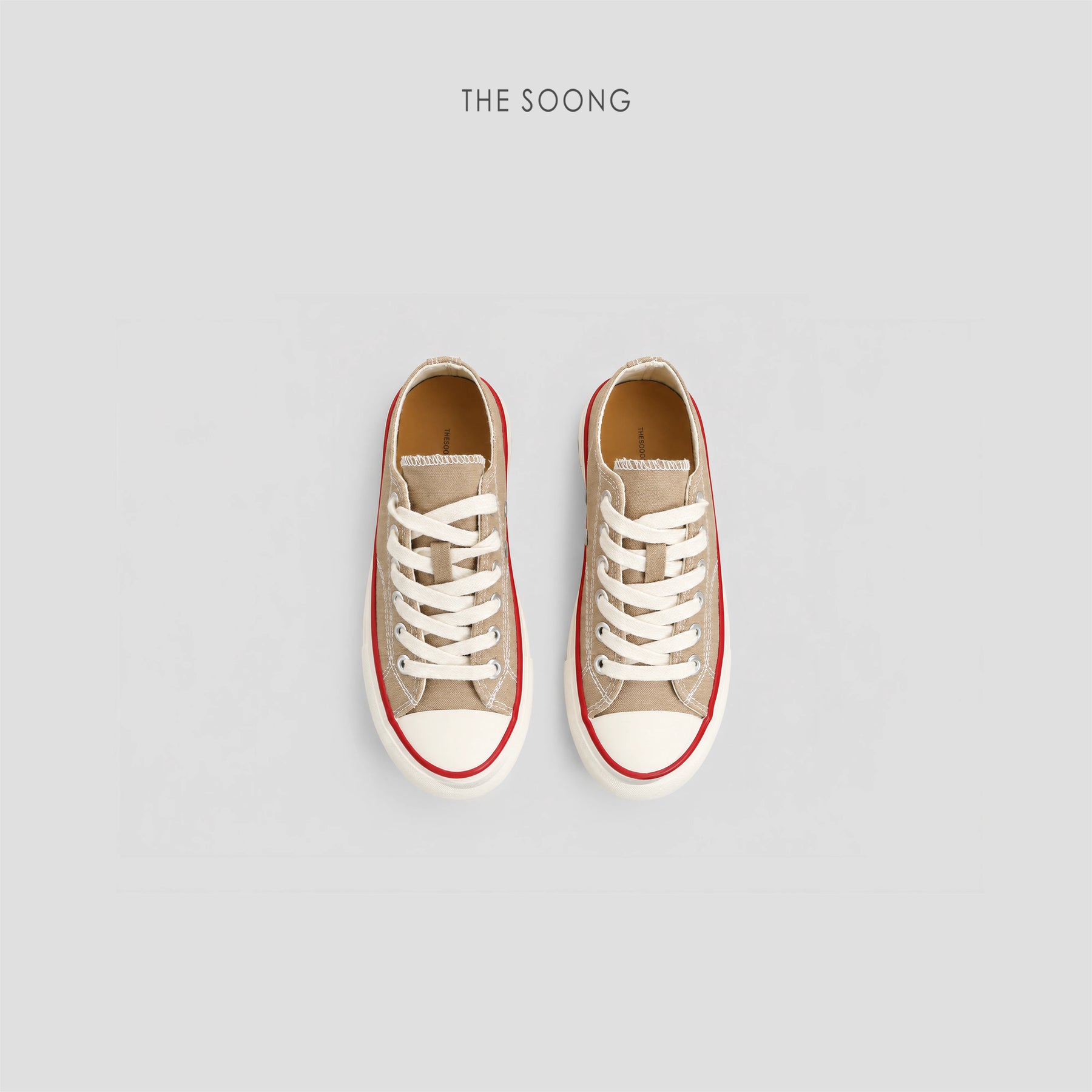 THESOONG/Comfortable Canvas Shoes High-Density Washed Low-Top Thick-Soled Canvas Shoes for Women 9295
