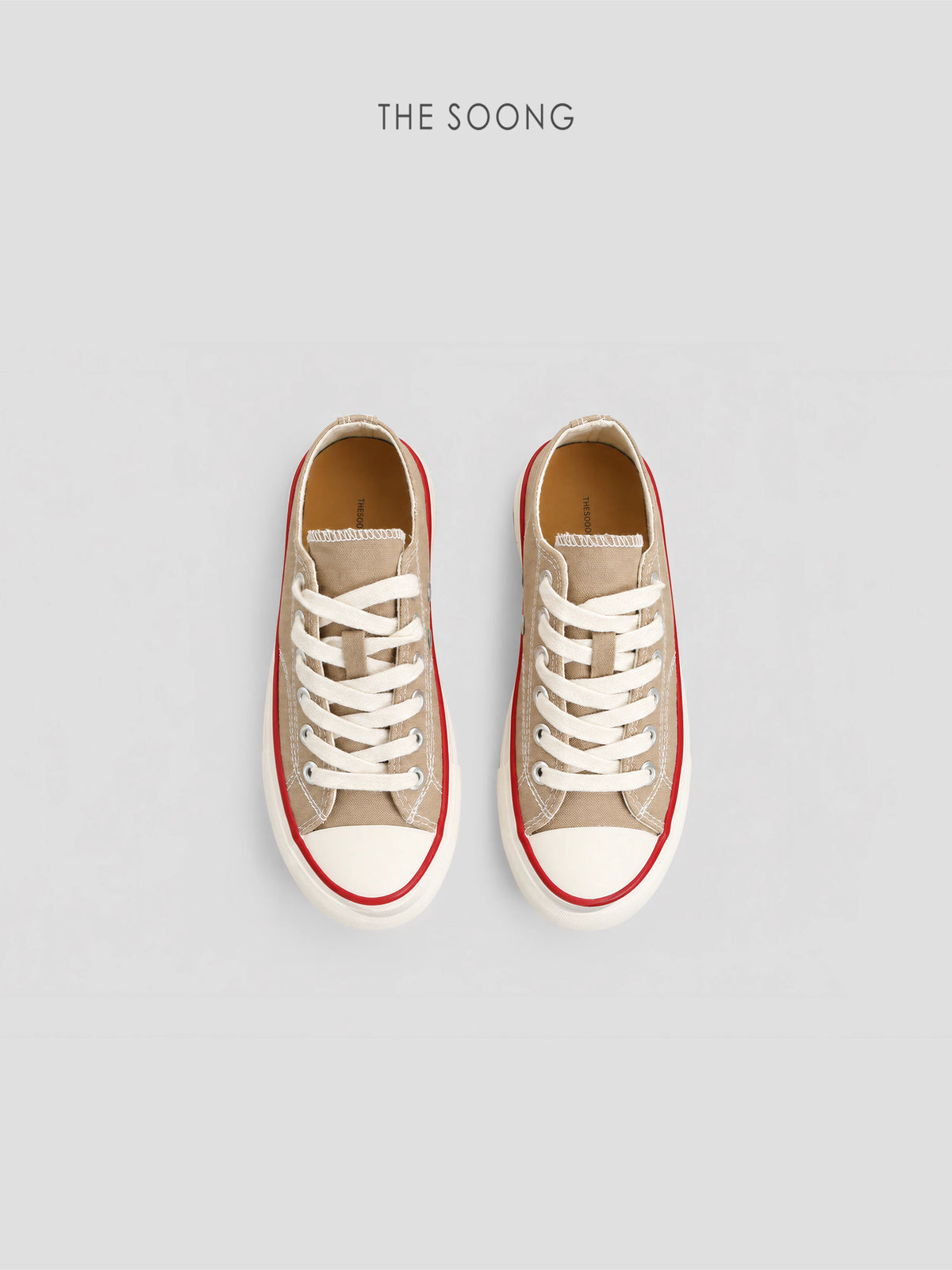 THESOONG/Comfortable Canvas Shoes High-Density Washed Low-Top Thick-Soled Canvas Shoes for Women 9295