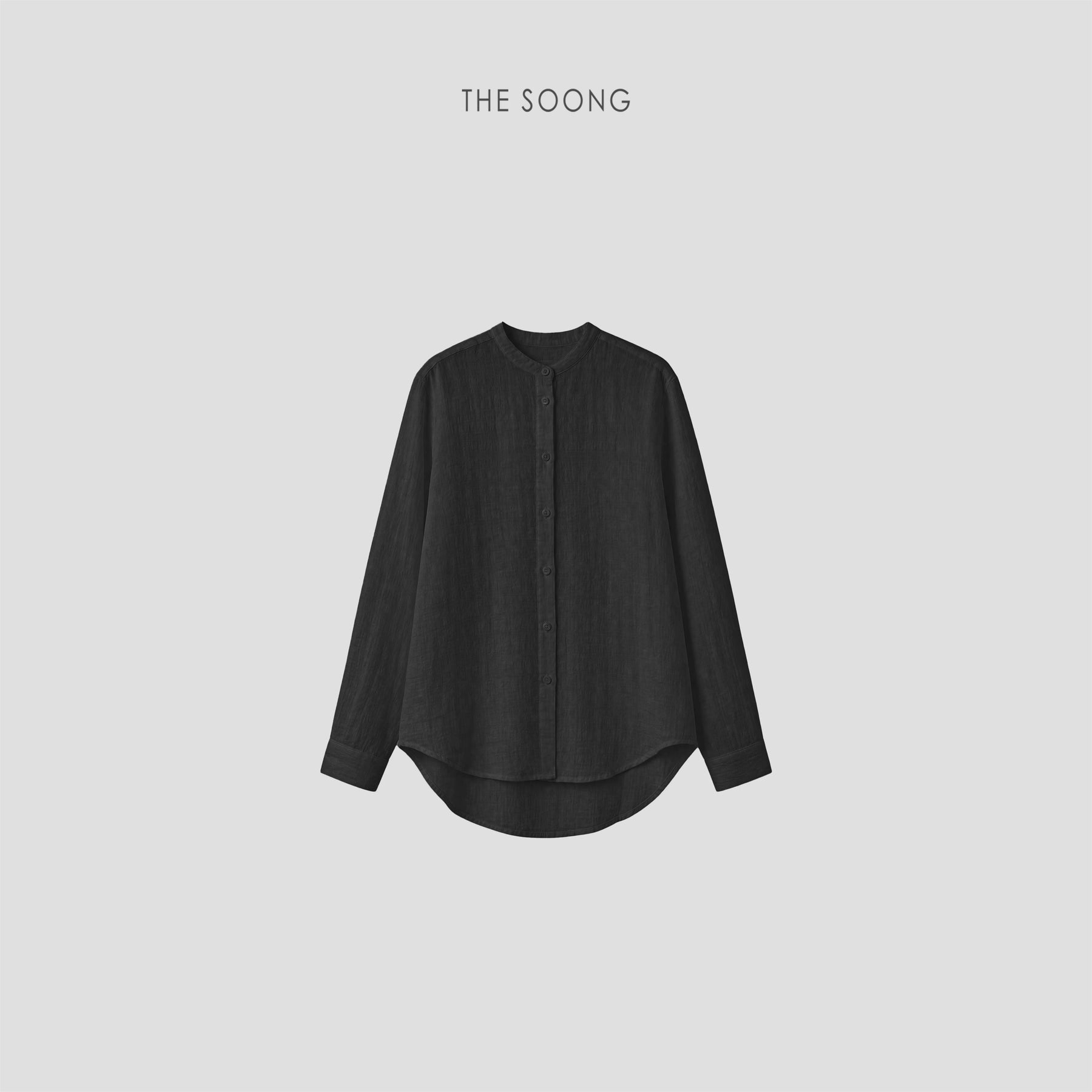 THESOONG/ Summer thin Tencel-linen textured breathable sun-protective high-neck long-sleeve shirt for women 9221