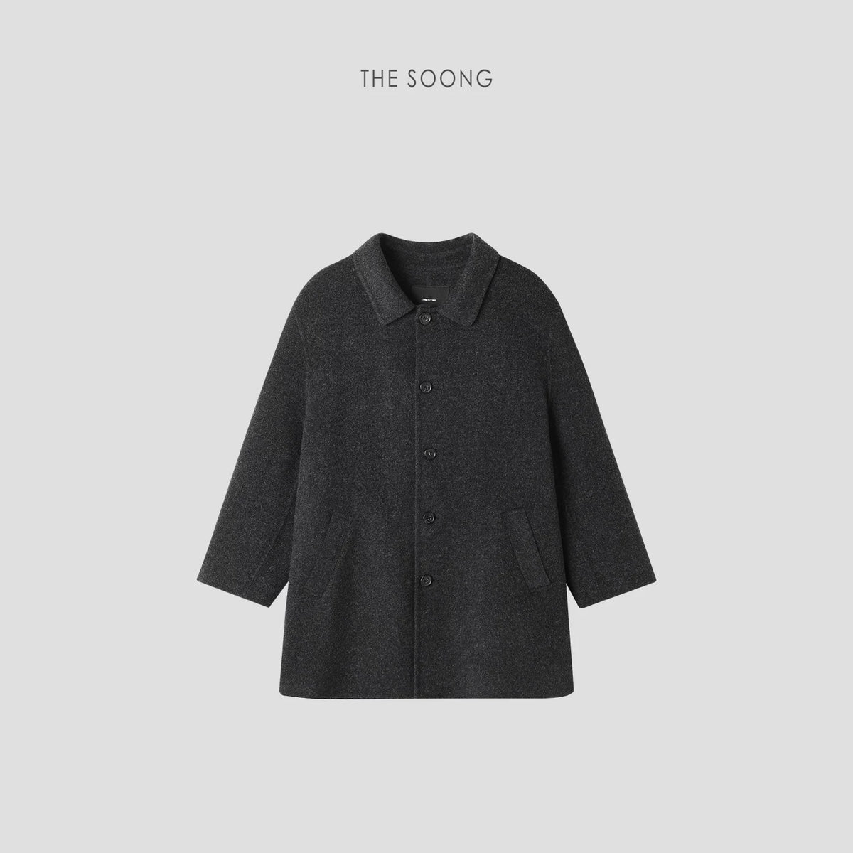 THESOONG/Autumn and Winter Classic 100% Pure Wool Handmade Pick-Stitch Strong-Structured Women’s Double-Sided Coat 7652