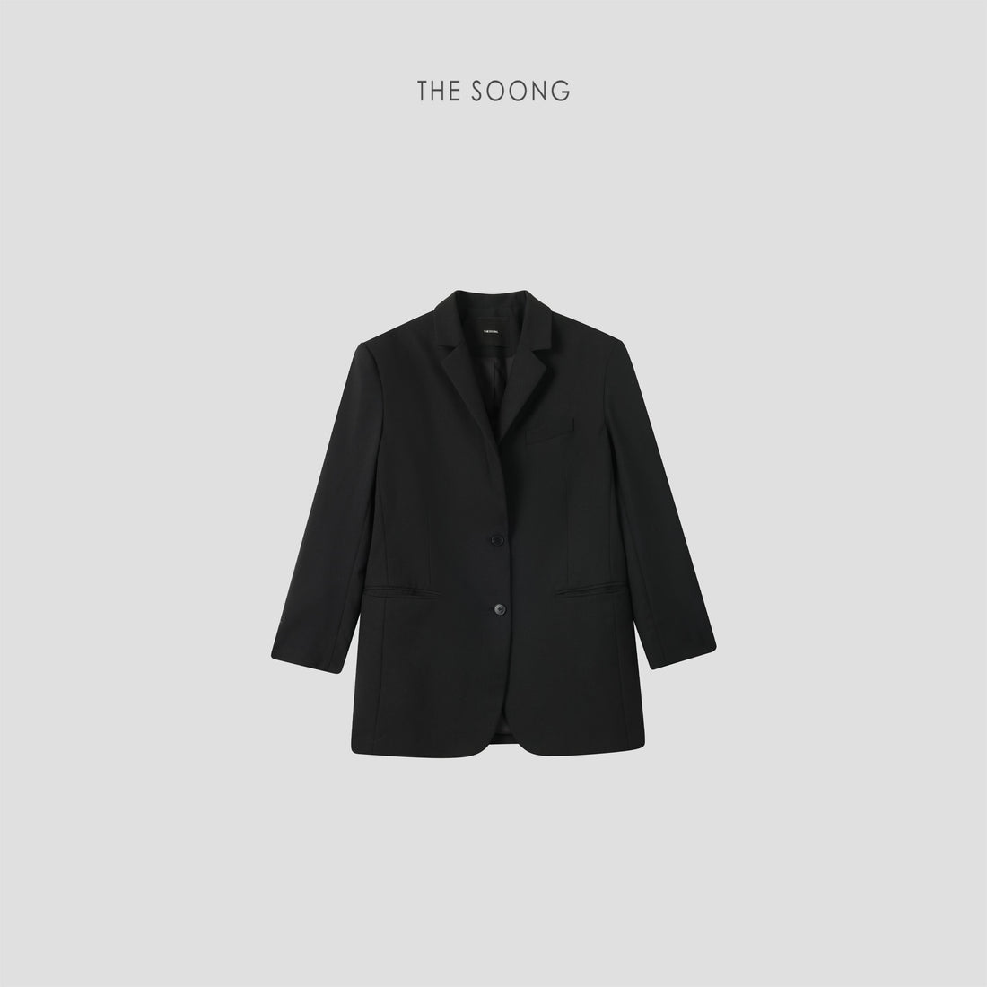 THESOONG/恒久廓形 精纺羊毛经典松弛廓形线条感女士西装外套7347