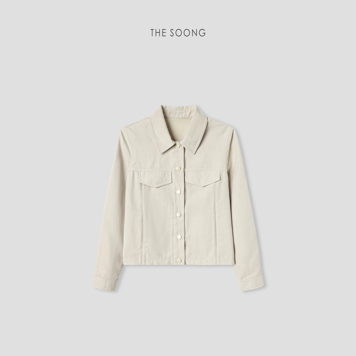 THESOONG/Spring New Turn-Down Collar Pocket Jacket Women Casual Versatile Short Top HBWT7493