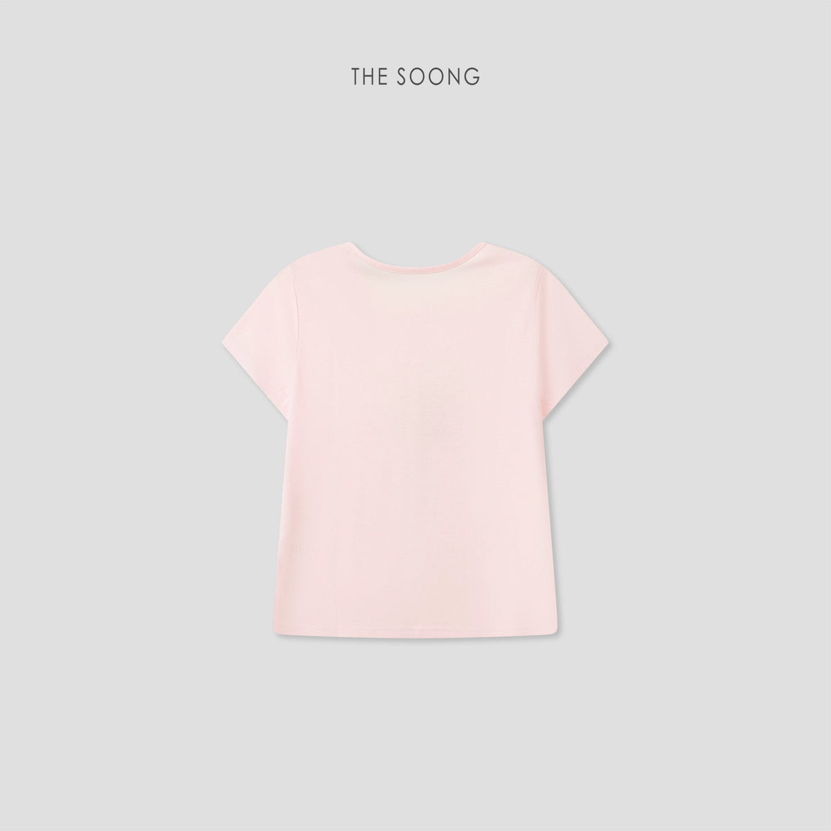 THESOONG | New Minimalist Basic Cloud Soft Skin-Friendly Crew Neck Polo Short Sleeve T-Shirt Top for Women 9056