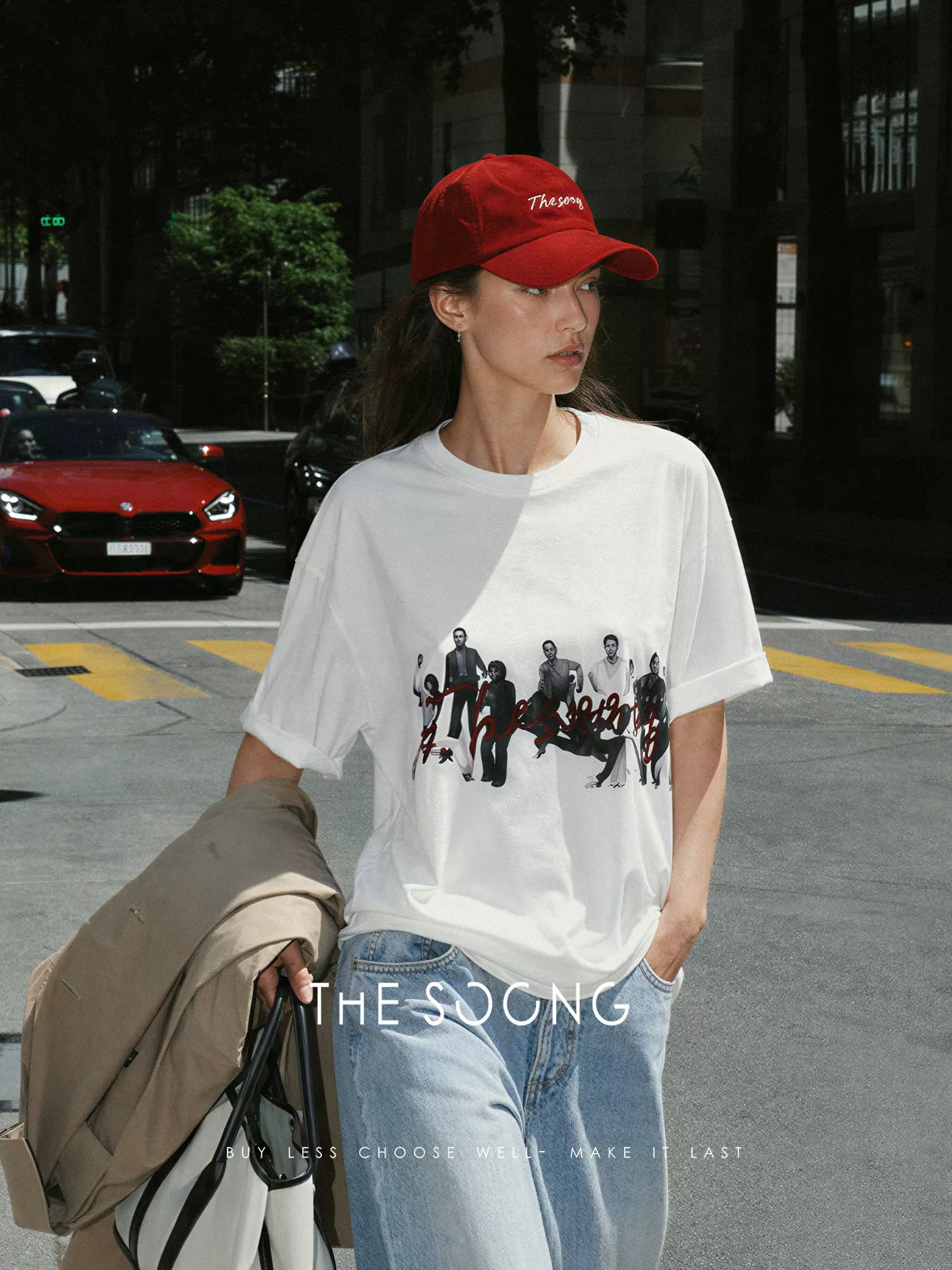 THESOONG/Artistic Expression 100% Pure Cotton Skin-Friendly Personalized Group Print Round Neck Short Sleeve T-Shirt for Women 7567