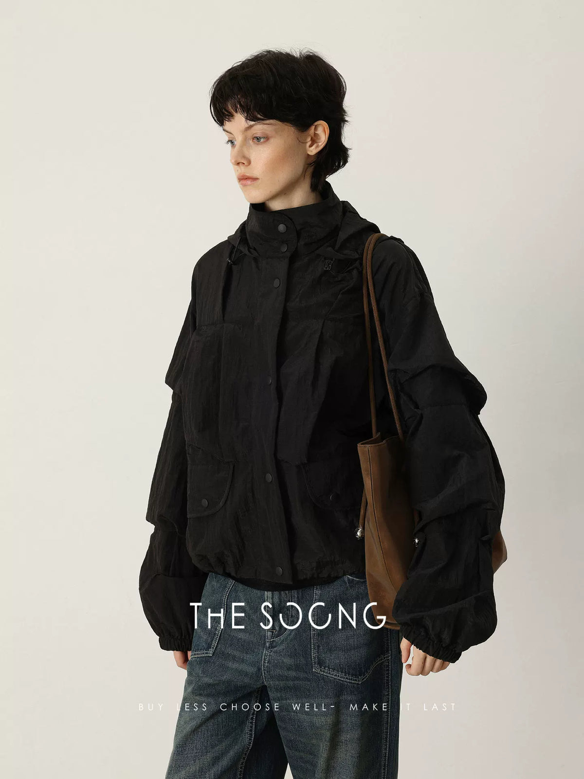 THESOONG/Early spring new classic ultra-light relaxed multifunctional hooded jacket for women 7537