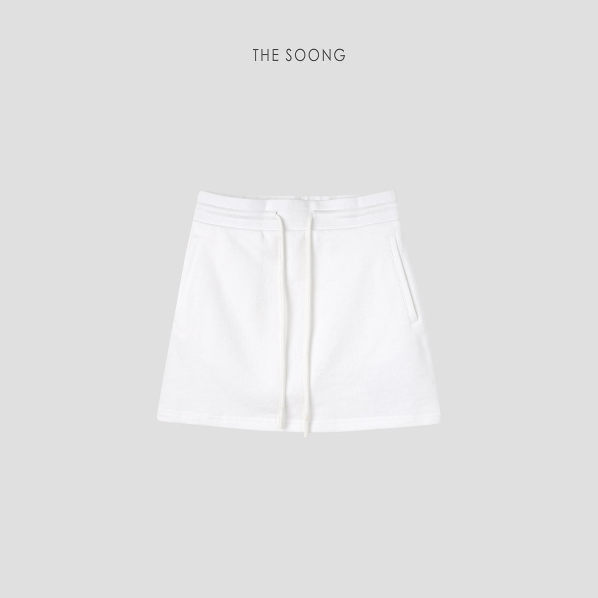 THESOONG/Enjoy Summer, 100% Cotton, Wrinkle-Resistant, Breathable A-Line Drawstring Elastic Waist Anti-Exposure Sports Skirt Pants