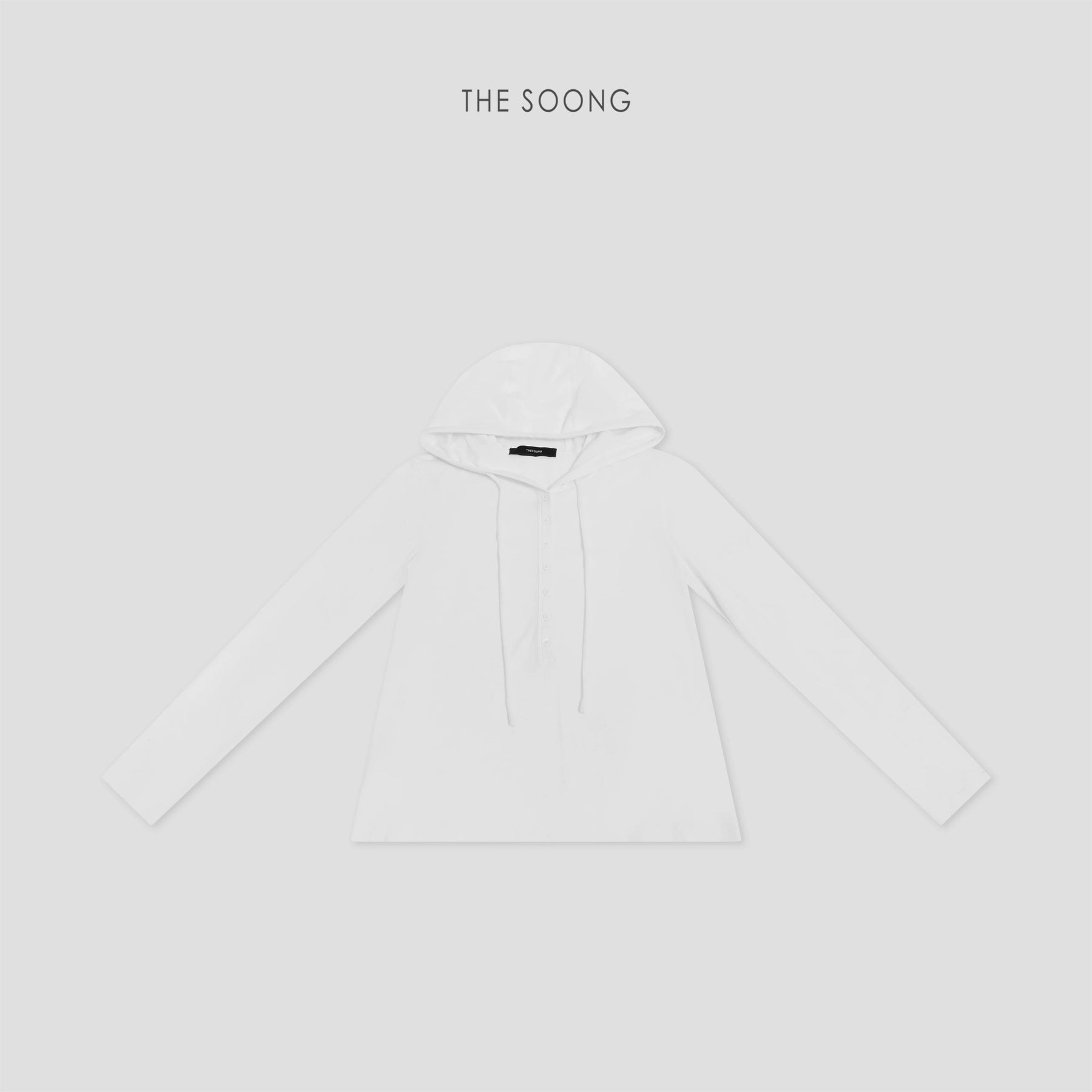 THESOONG / Henry shirt, further upgraded hemp blend white Henry shirt, casual top for women