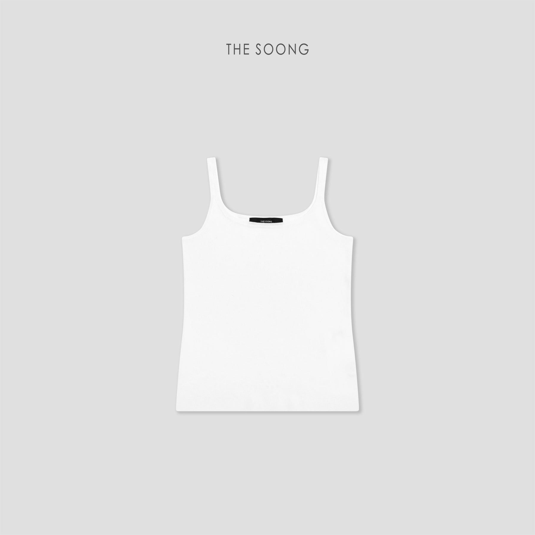THESOONG / Nude-feel vest, 100% triacetate fine smooth basic vest top HWBX8488