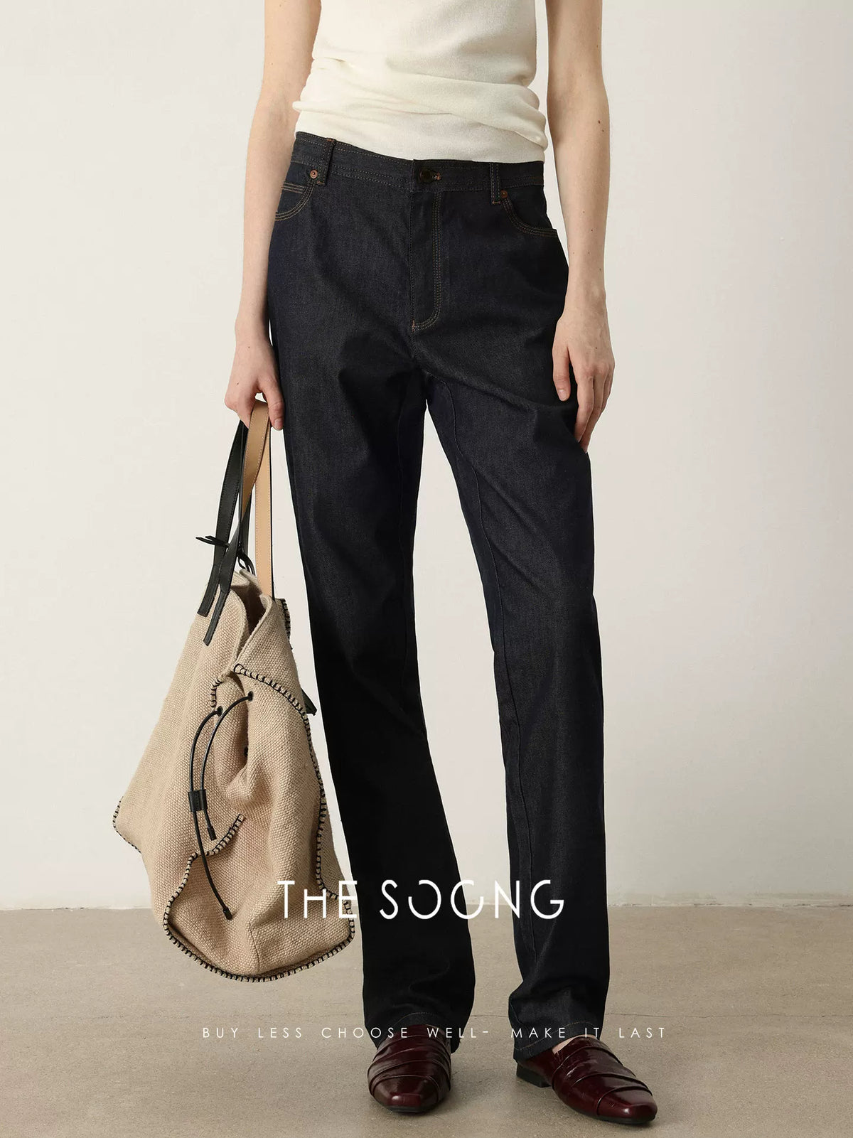 [Clearance 3] Modern Suit Early Autumn Classic Mid-Waist Straight Jeans for Women Slim Fit Jacket
