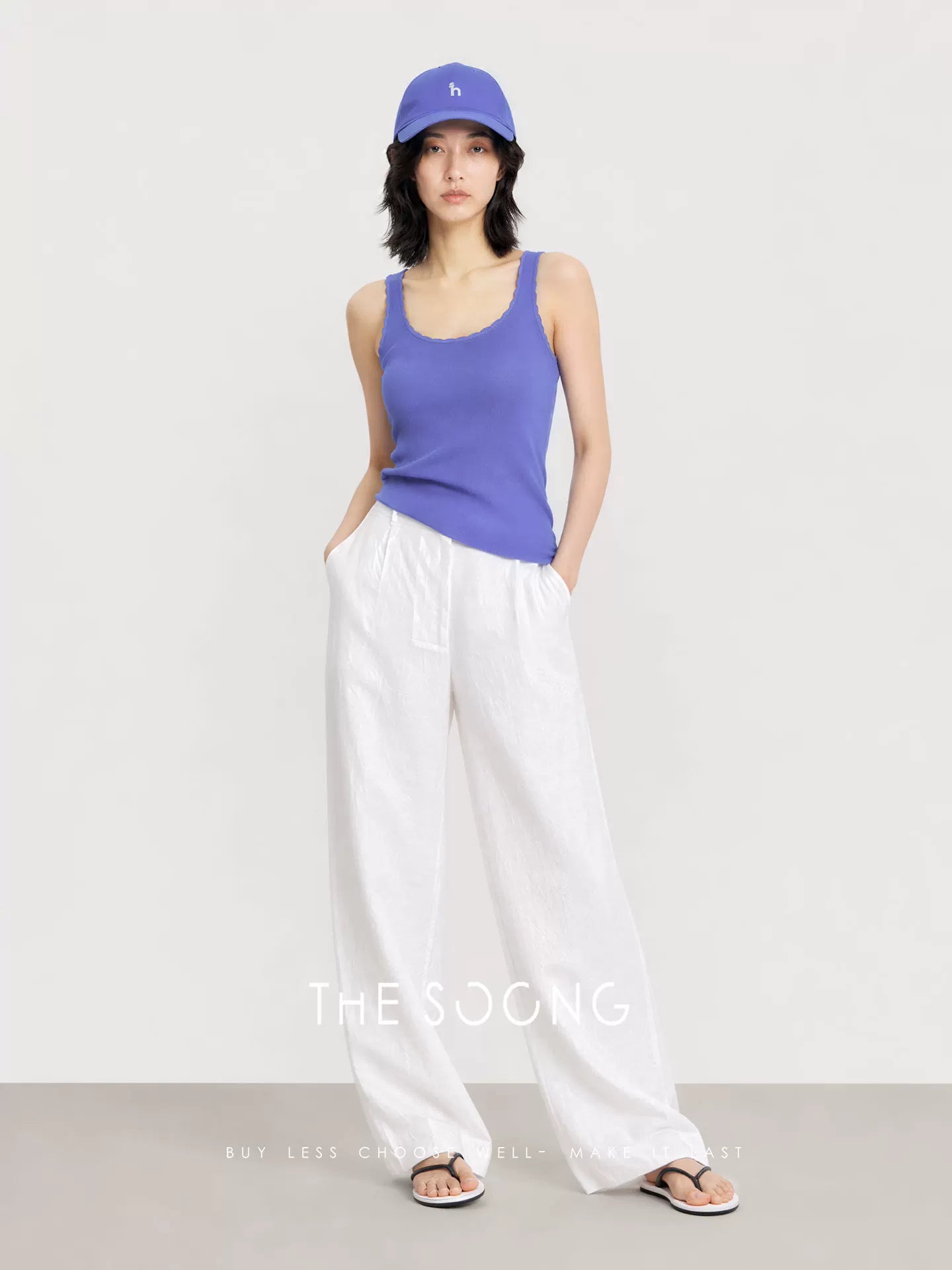 THESOONG/Merino Wool Blend Ribbed Knit Vest Women's Lace Trim U-Neck Short Camisole HWBX9322