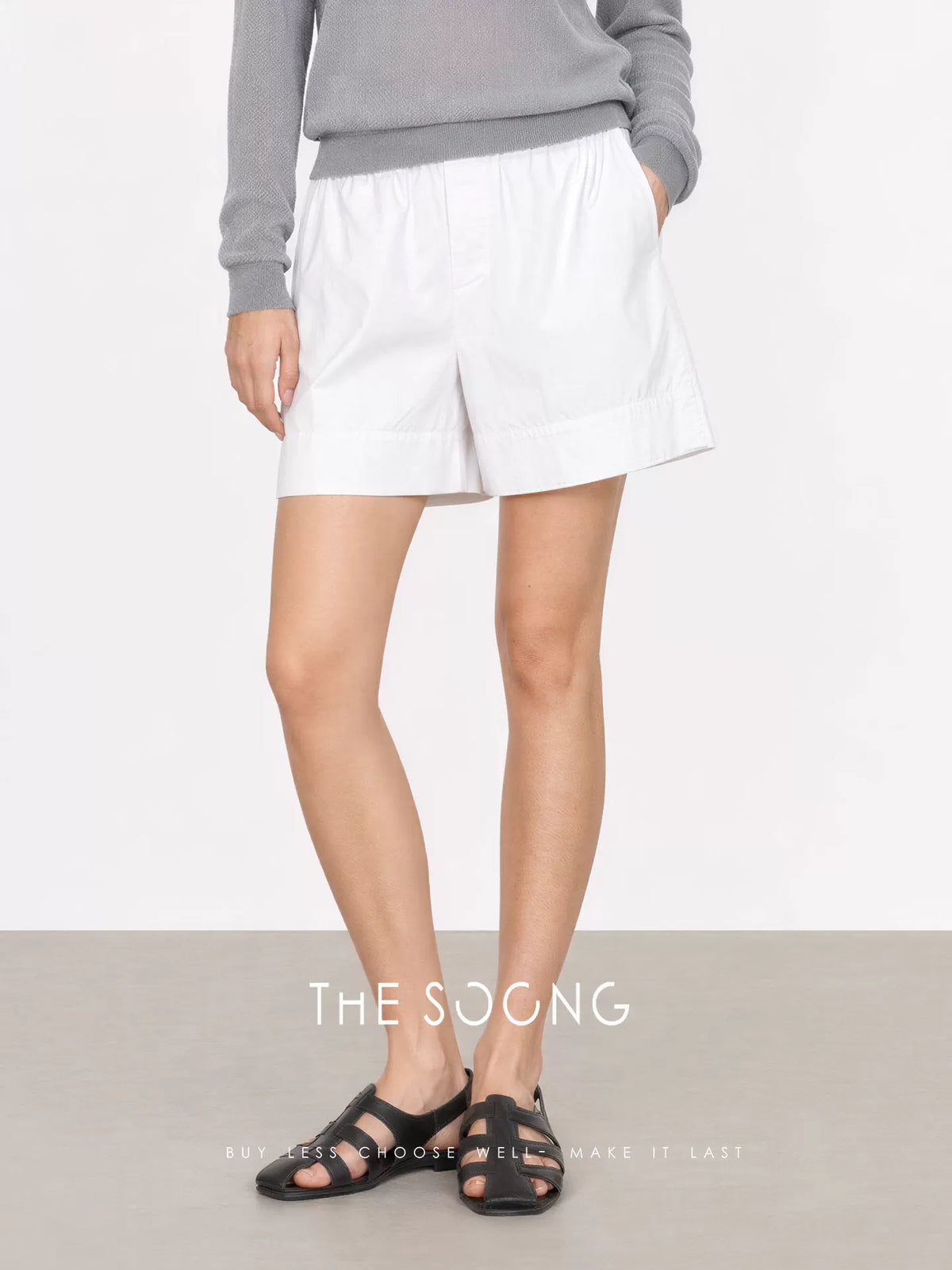 THESOONG/ Summer Thin Cotton Soft Crease Relaxed Fit Sporty Casual A-line Shorts for Women 4638