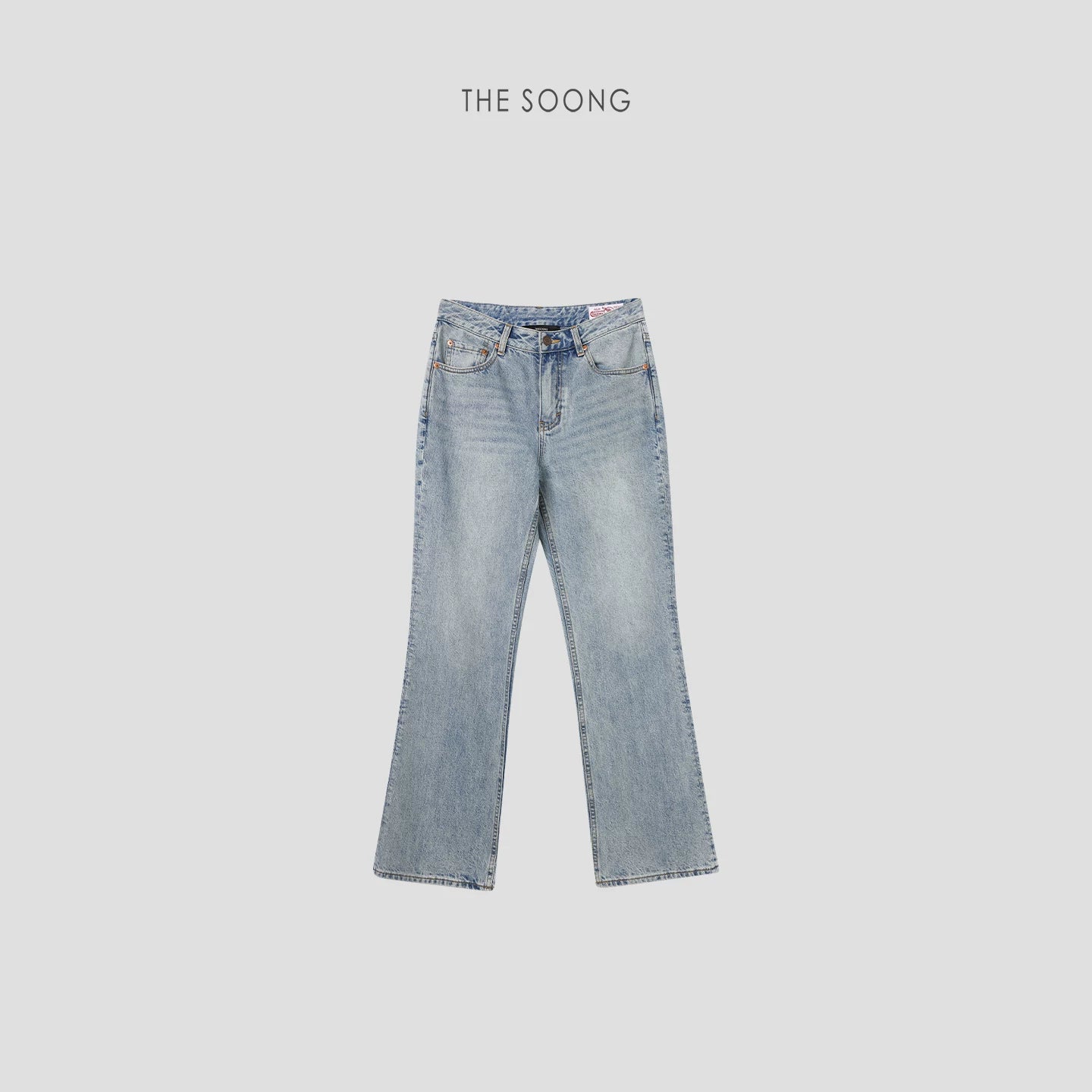 Japanese Imported Fabric (kaihara) Mid-Waist Straight Narrow-Leg Jeans for Women Casual Pants 7475