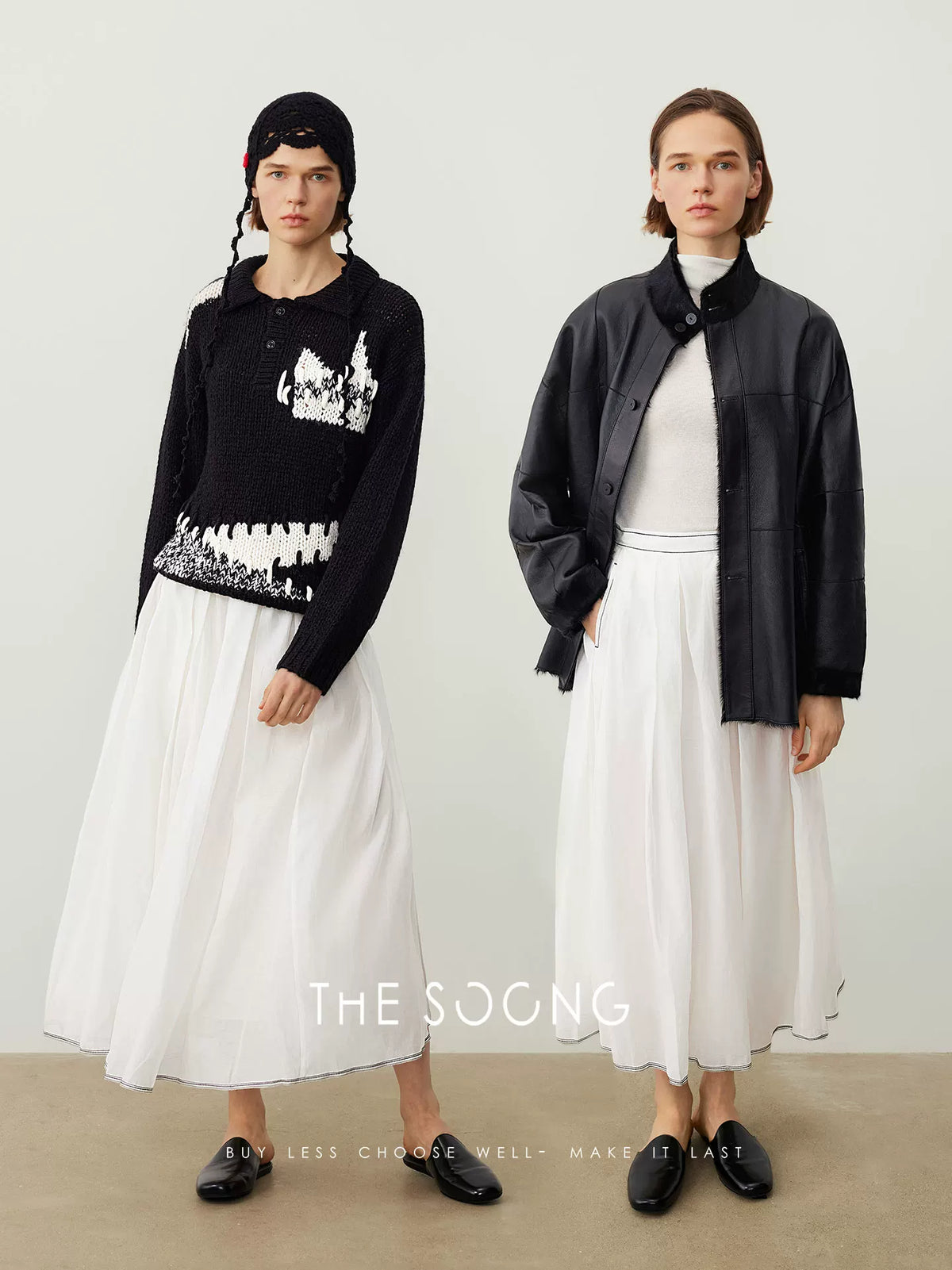 THESOONG/Early Autumn Outfit Mulberry Silk Mid-Waist Skirt for Women Mesh Skirt Versatile Casual HBQZ6674
