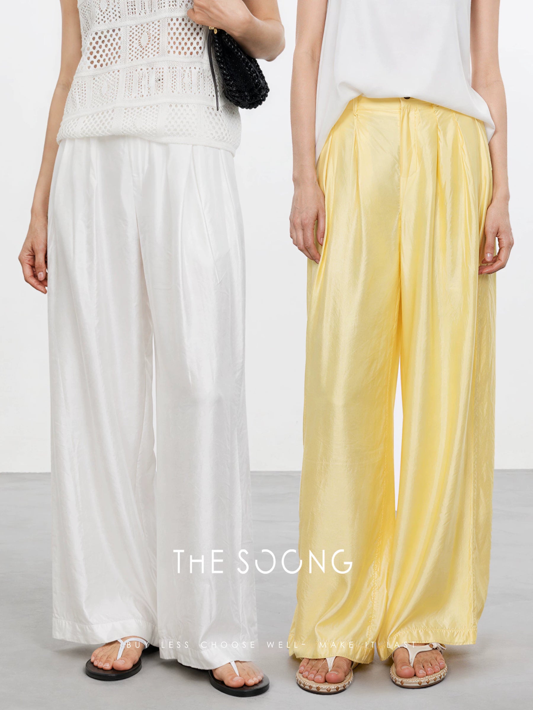 THESOONG/Comfortable and Fashionable: Linen Lightweight, Dry, Line-Style Mid-Rise Straight-Leg Casual Pants 6811