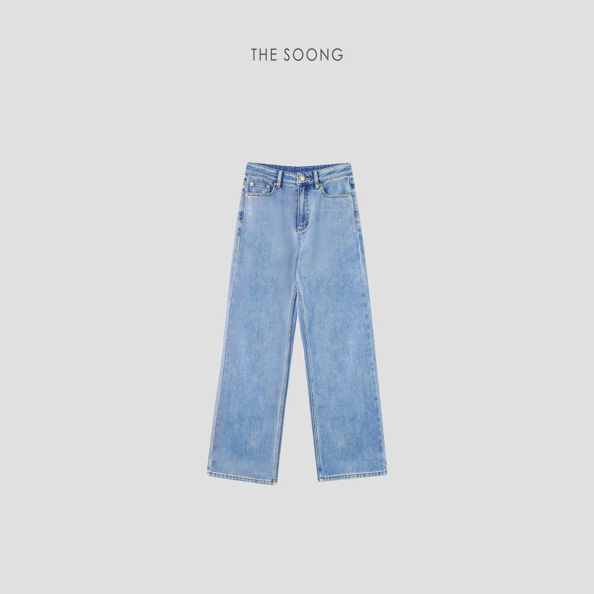 THESOONG/ Original Denim, Lyocell Cool-touch Lines Thin Mid-rise Slightly Stretch Women's Jeans 6779