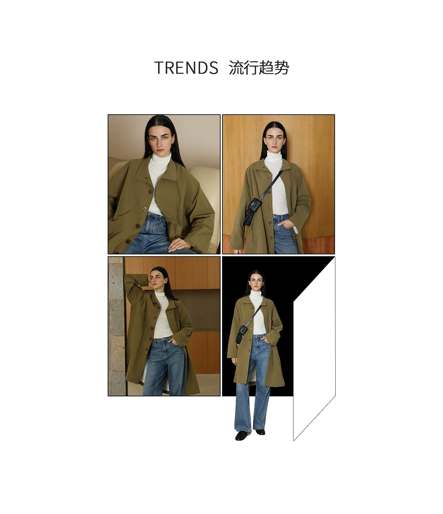 [Clearance 3] Minimalist Straight Long Coat for Women, Cardigan, Versatile Casual Loose Autumn Trench Coat 7654