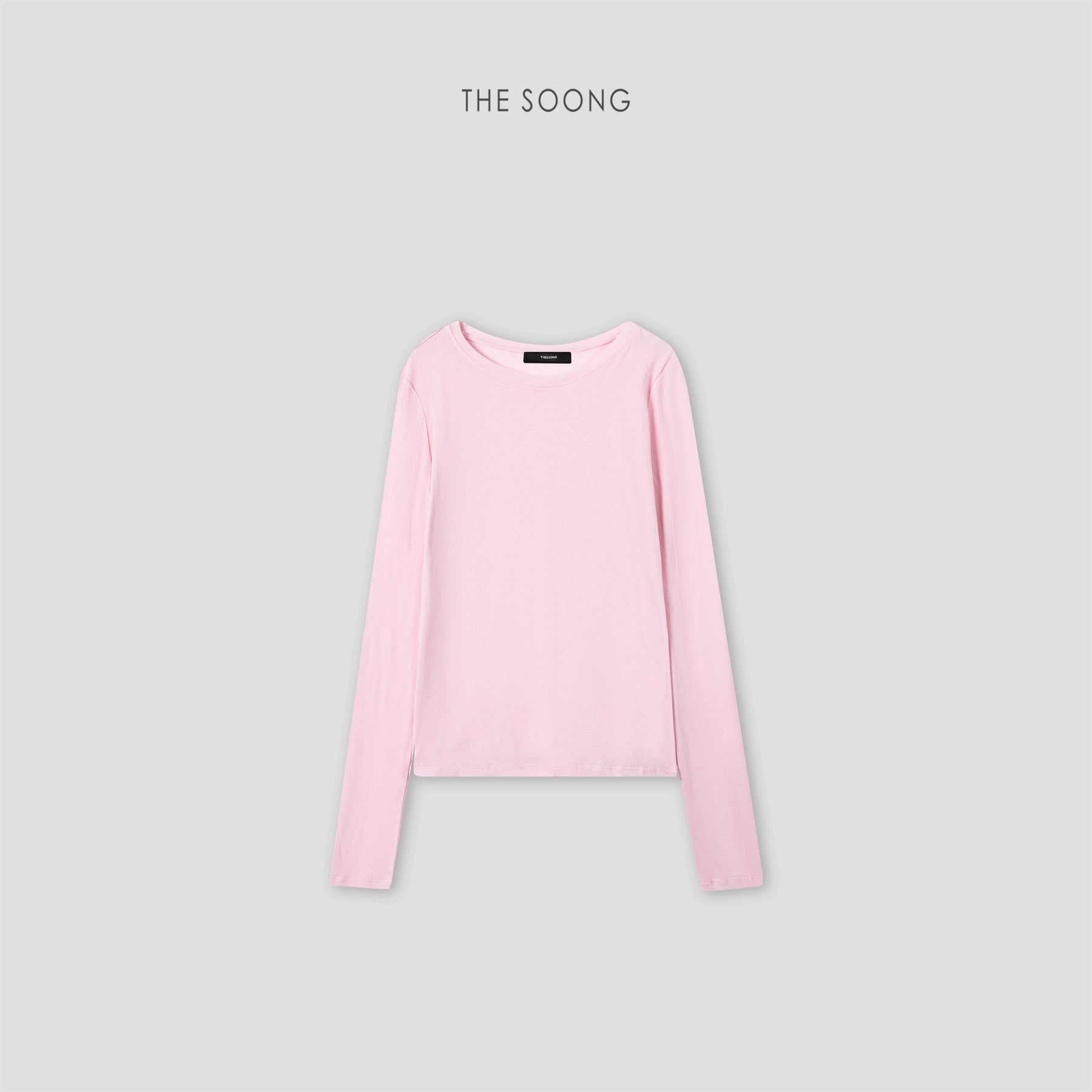 THESOONG / Lightweight Sunscreen 80s Strong Twist Cotton Misty Round Neck Stretch Sun-Protection T-Shirt for Women 7293