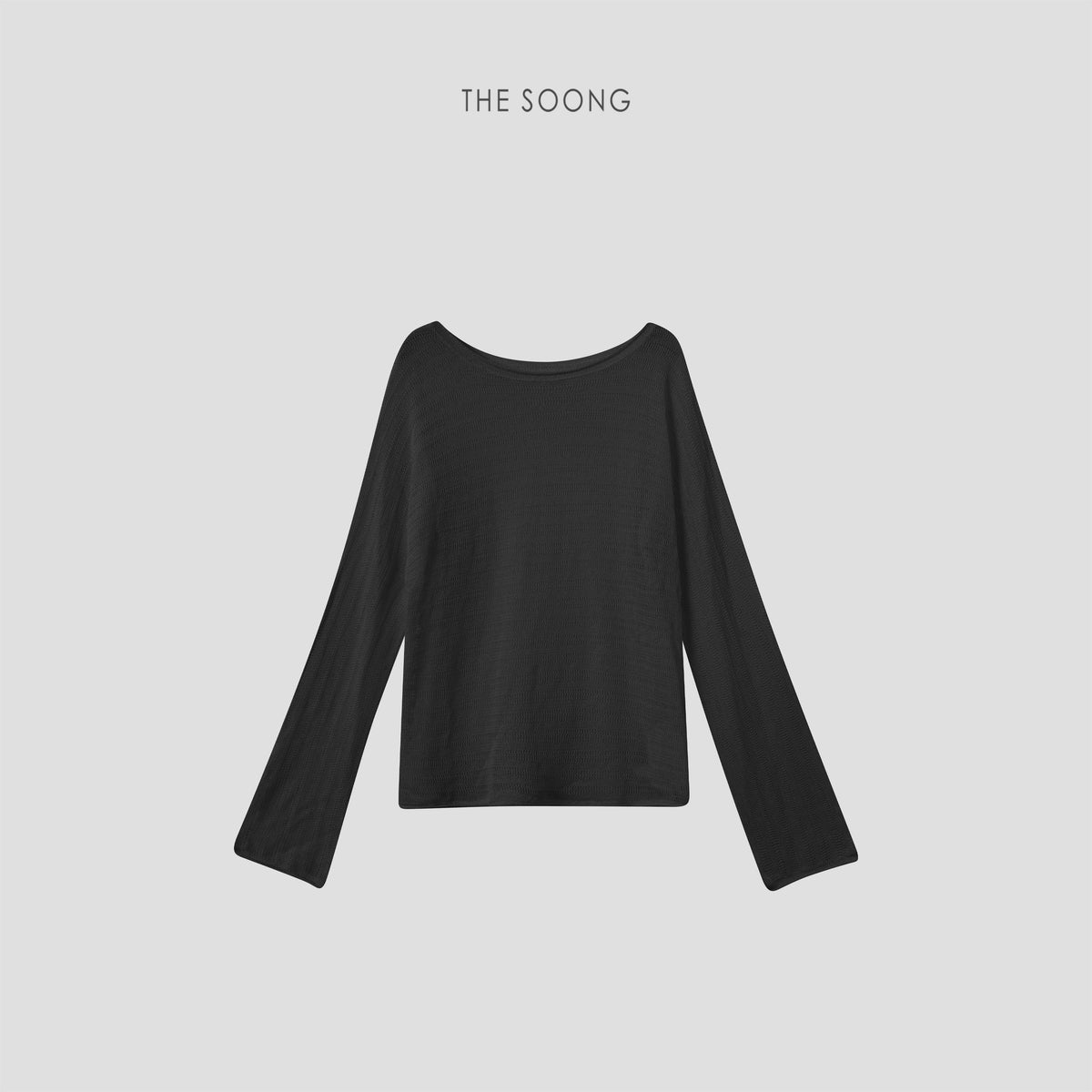 THESOONG/Breathable Texture Summer Linen Tencel Blend Hollow Long-Sleeve Sun-Protective Knit Shirt for Women 9120