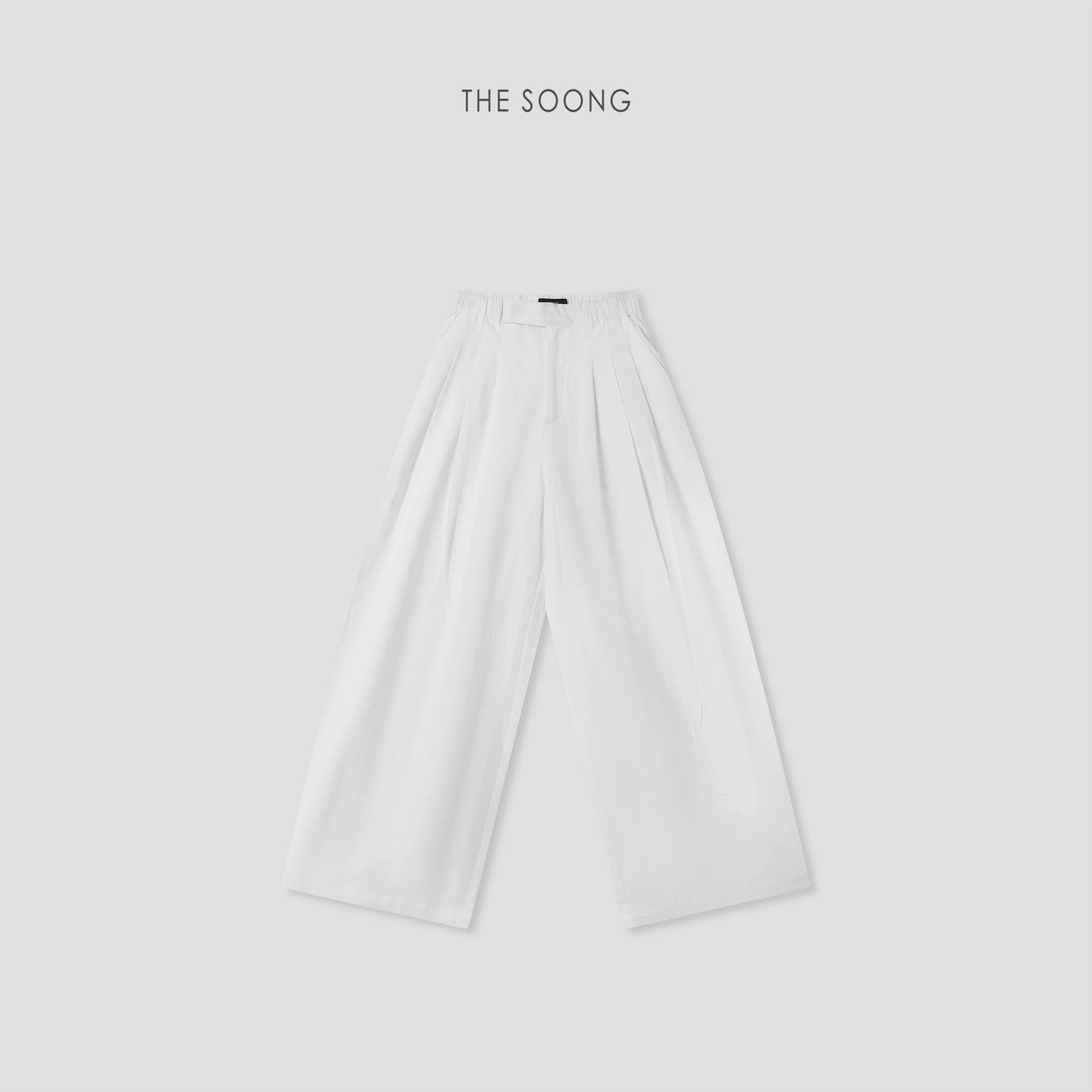 THESOONG / Spring Tencel Linen Casual Pants Women Petite White Straight Casual Trousers Mid-waist 7545
