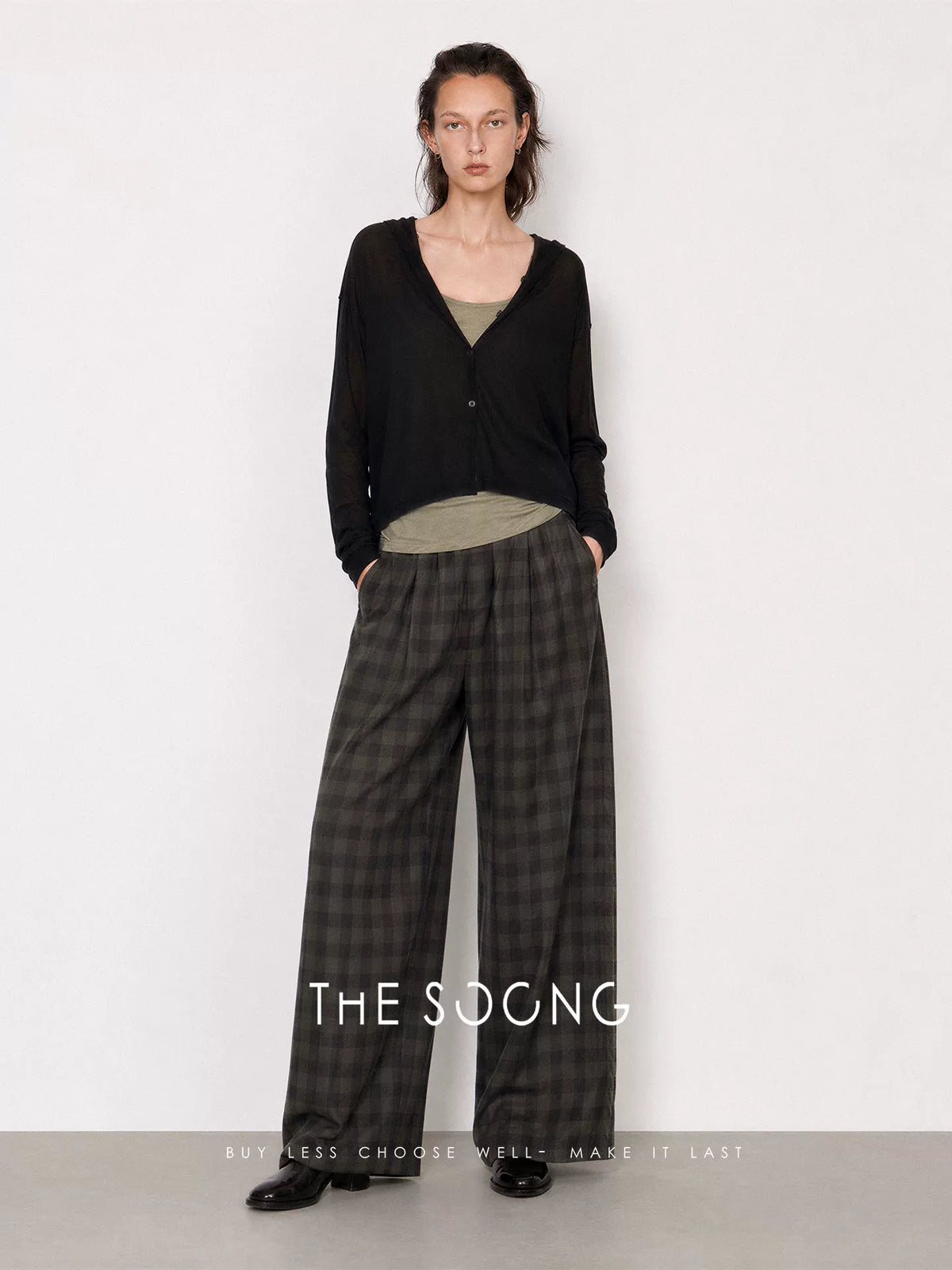 THESOONG/acetic acid knitted cardigan for women, summer cool thin breathable hooded air-conditioned sun-protective short jacket