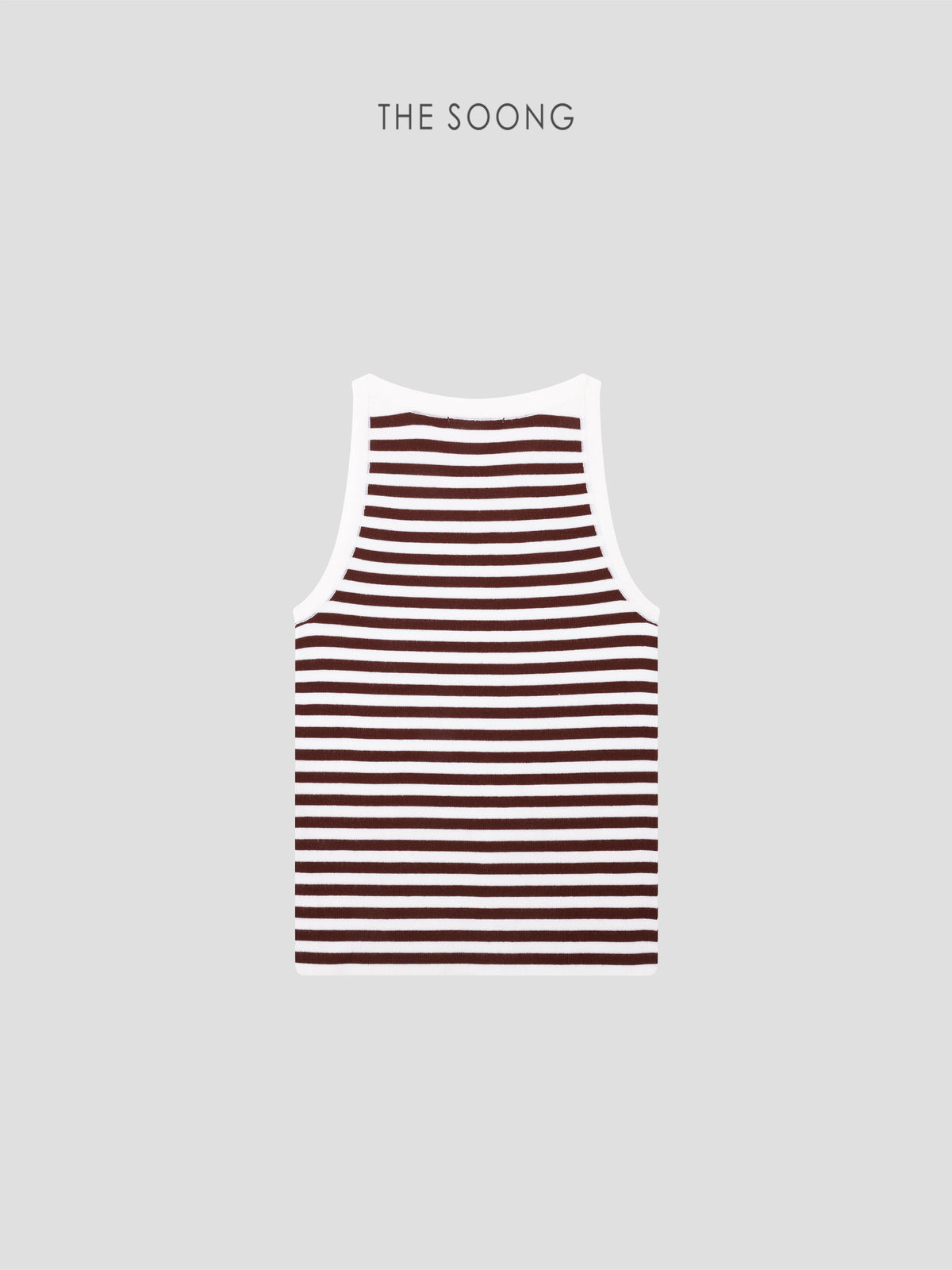 THESOONG/Wool Blend 128g High-Elastic Delicate Soft Sleeveless Striped Vest 9236