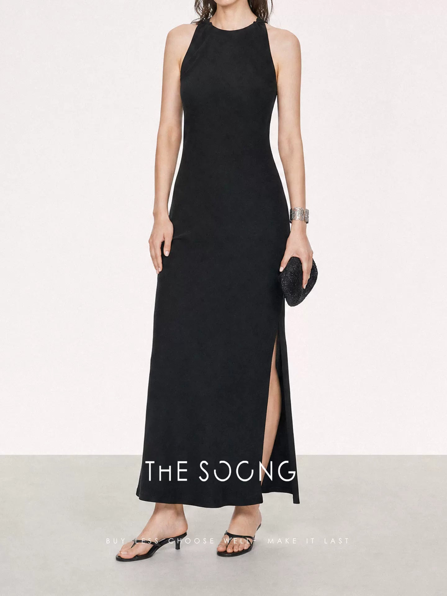 THESOONG/Minimalist Old Money 100% Linen High-End Sleeveless Long Dress for Women Summer New 8767