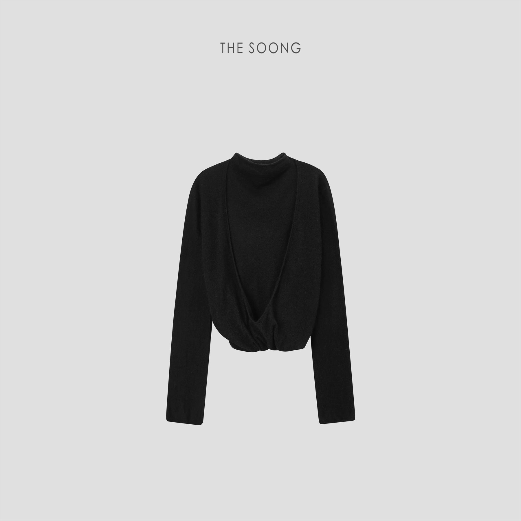 THESOONG/ Layered aesthetics Italian woven cashmere-wool one-piece fake two-piece sweater 7563