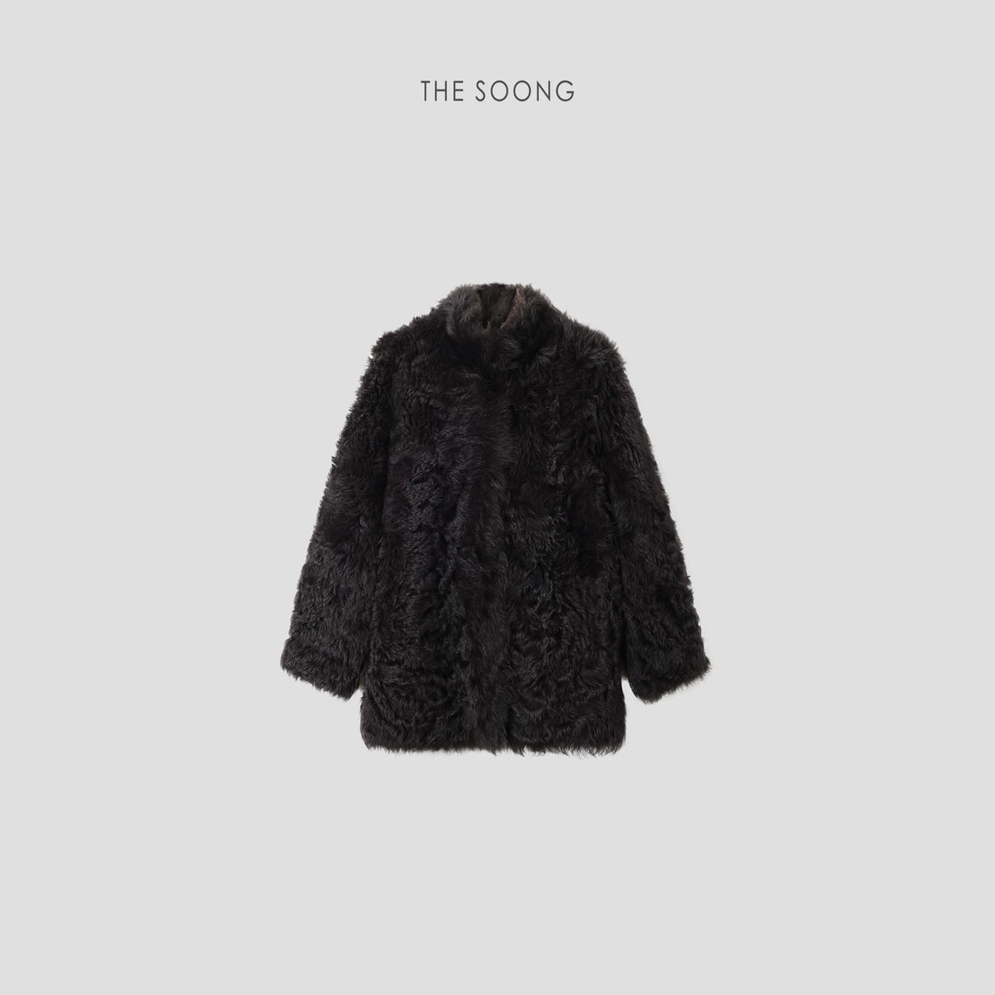 THESOONG / Imported Spanish Toscana Half-Collar Sheepskin Coat