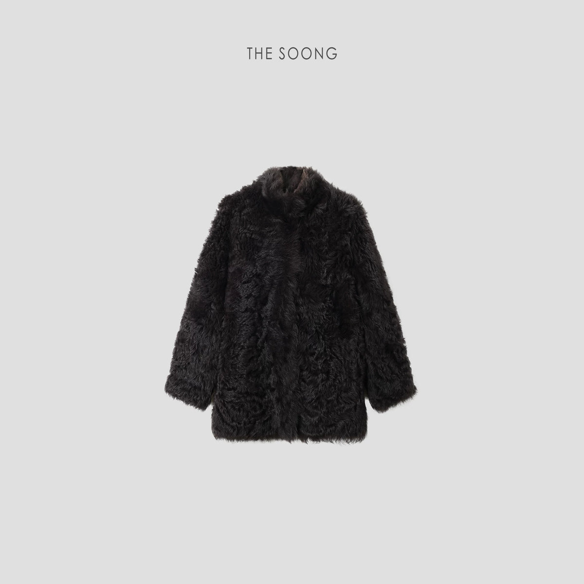 THESOONG / Imported Spanish Toscana Half-Collar Sheepskin Coat