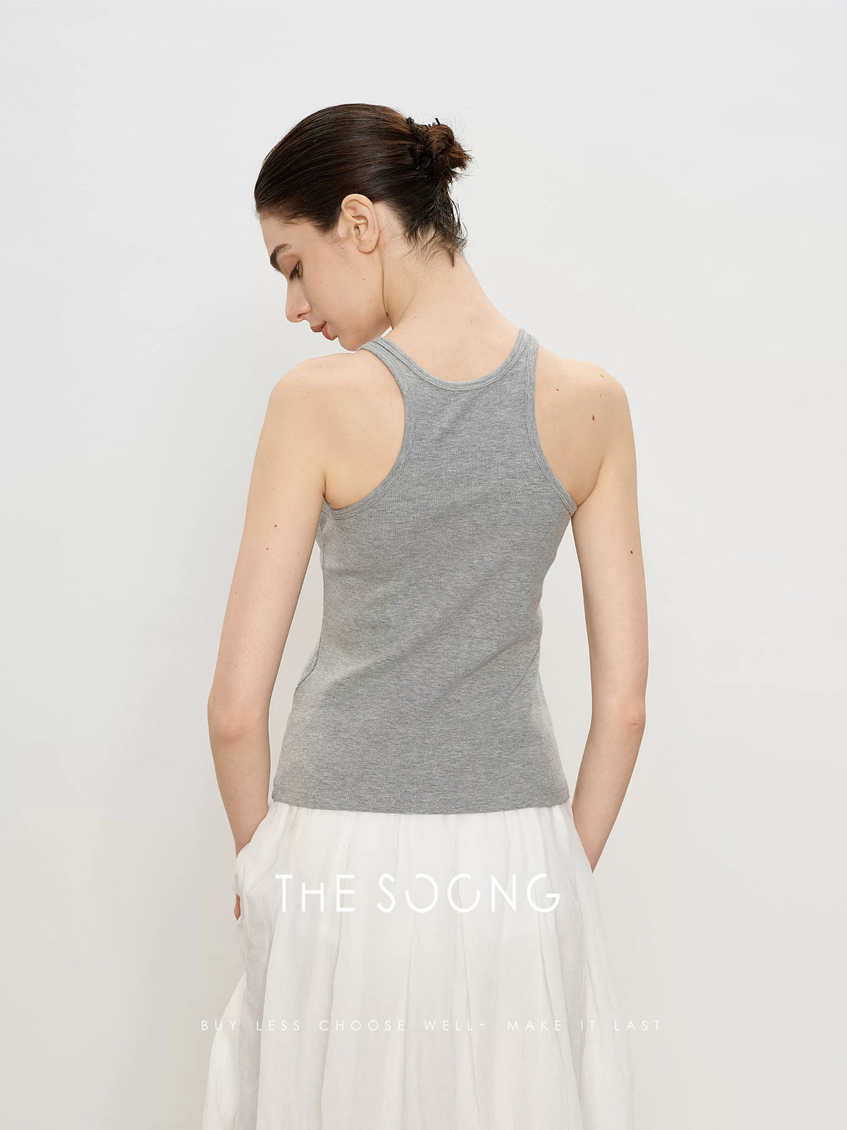 THESOONG/ Summer Alajic solid color comfortable soft breathable elastic non-deforming camisole tank top