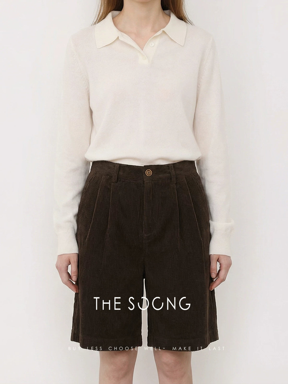 THESOONG/Textured Velvet Pants Retro 100% Cotton Matte Velvet Corduroy Five-Point Casual Pants for Women 8421