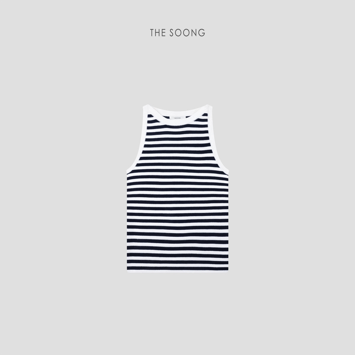 THESOONG/Wool Blend 128g High-Elastic Delicate Soft Sleeveless Striped Vest 9236