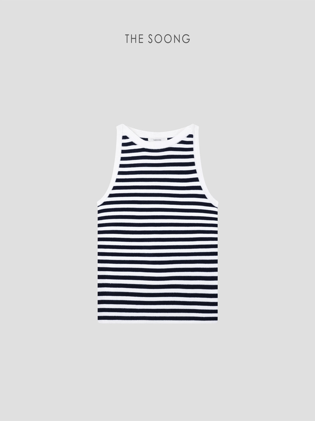 THESOONG/Wool Blend 128g High-Elastic Delicate Soft Sleeveless Striped Vest 9236