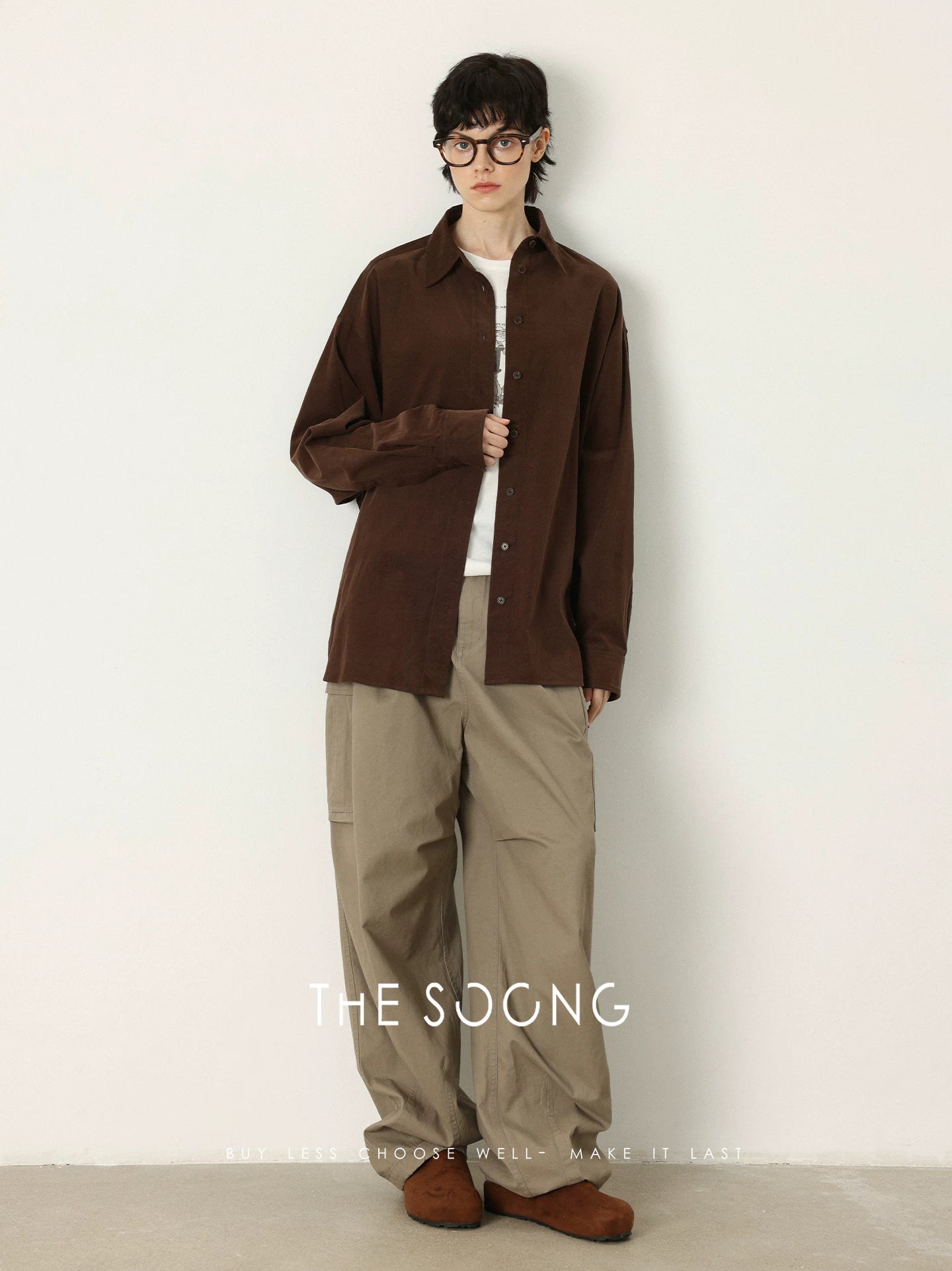 【Clearance 3】Intellectual and elegant 100% pure cotton skin-friendly soft relaxed polo collar shirt jacket for women 7535