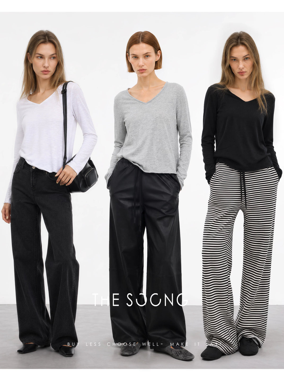 THESOONG/Snow Velvet Early Autumn New Pure Cotton Brushed Soft V-Neck Long-Sleeve Base Shirt Top for Women 9047