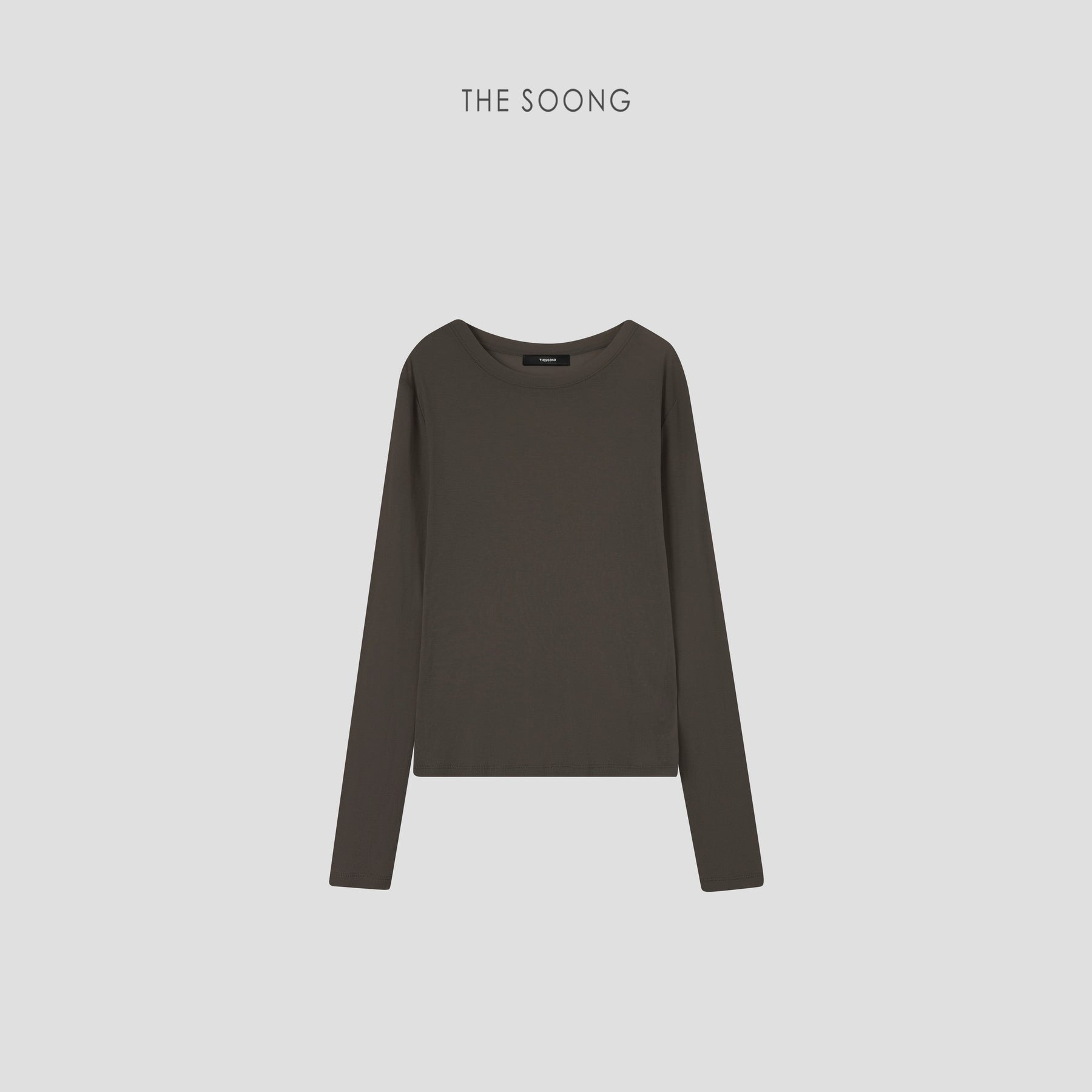 THESOONG / Lightweight Sunscreen 80s Strong Twist Cotton Misty Round Neck Stretch Sun-Protection T-Shirt for Women 7293