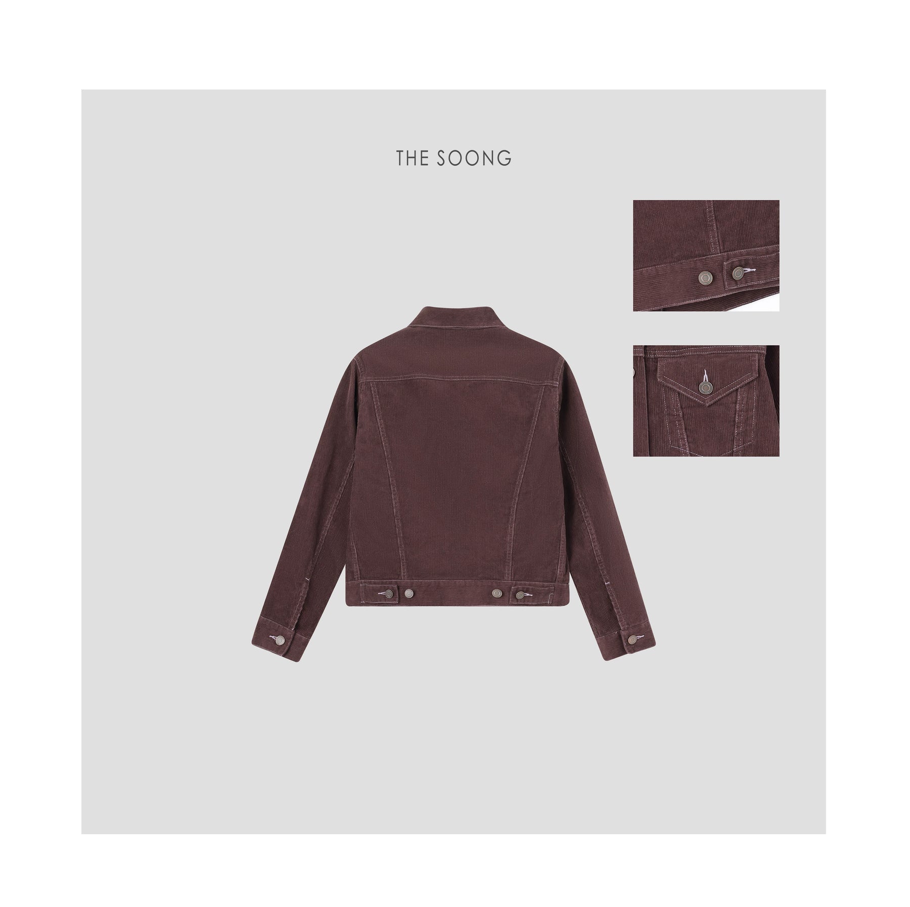[Clearance 3] Paris Letter 100% Cotton Cut Plush Corduroy Collar Jacket 5047