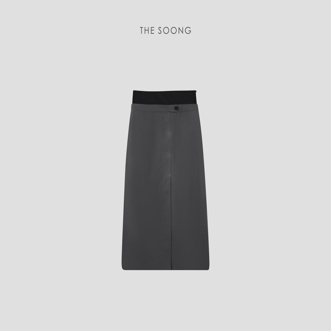THESOONG/纸感轻薄 100%纯棉柔软透气线条感百搭中腰半身裙7192