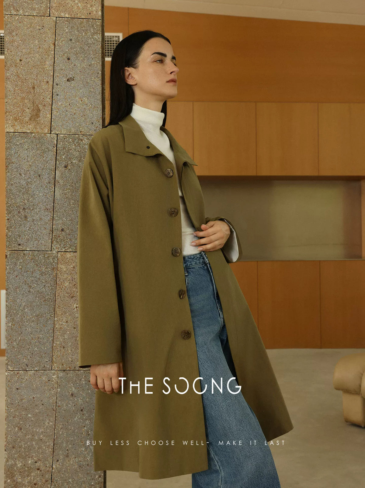 [Clearance 3] Minimalist Straight Long Coat for Women, Cardigan, Versatile Casual Loose Autumn Trench Coat 7654