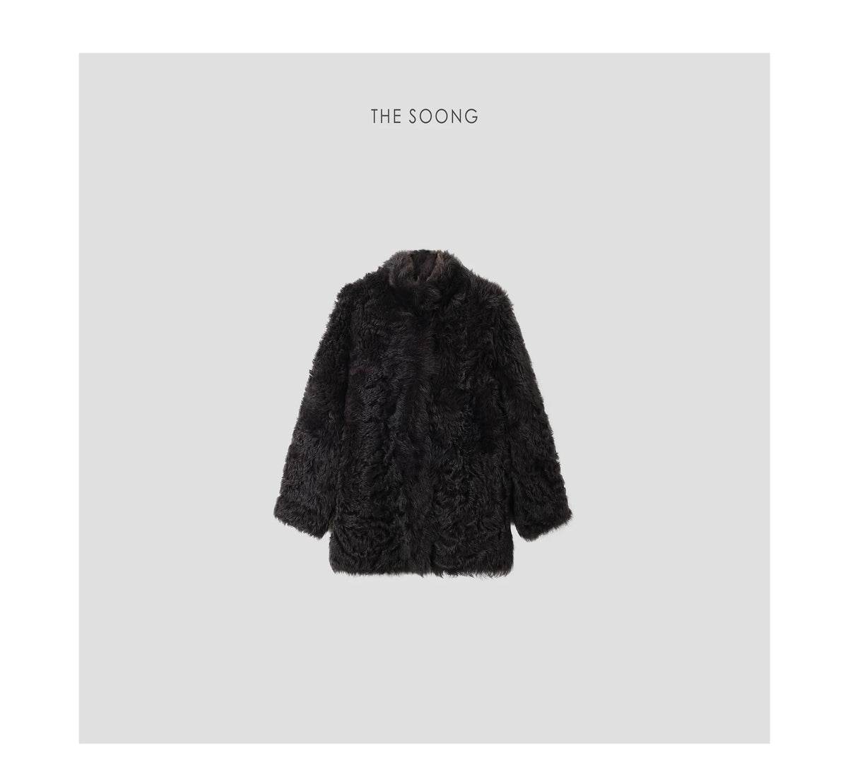 THESOONG / Imported Spanish Toscana Half-Collar Sheepskin Coat