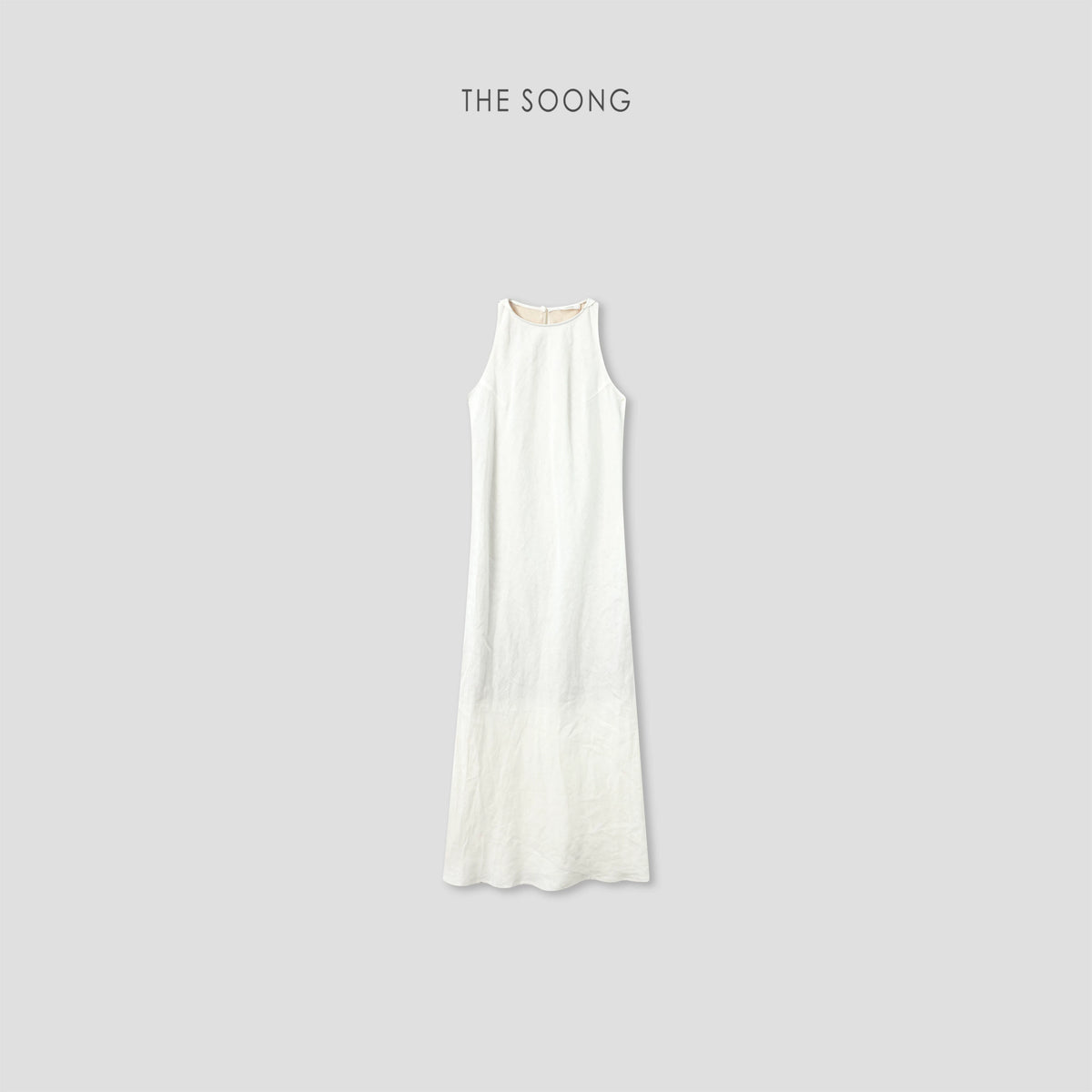 THESOONG/Minimalist Old Money 100% Linen High-End Sleeveless Long Dress for Women Summer New 8767