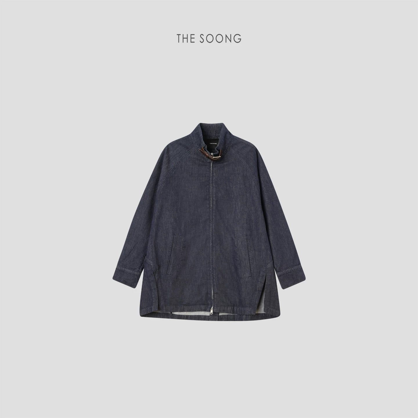 THESOONG / Early autumn classic retro blue denim jacket for women, 2025 new small-design style HWWT7666